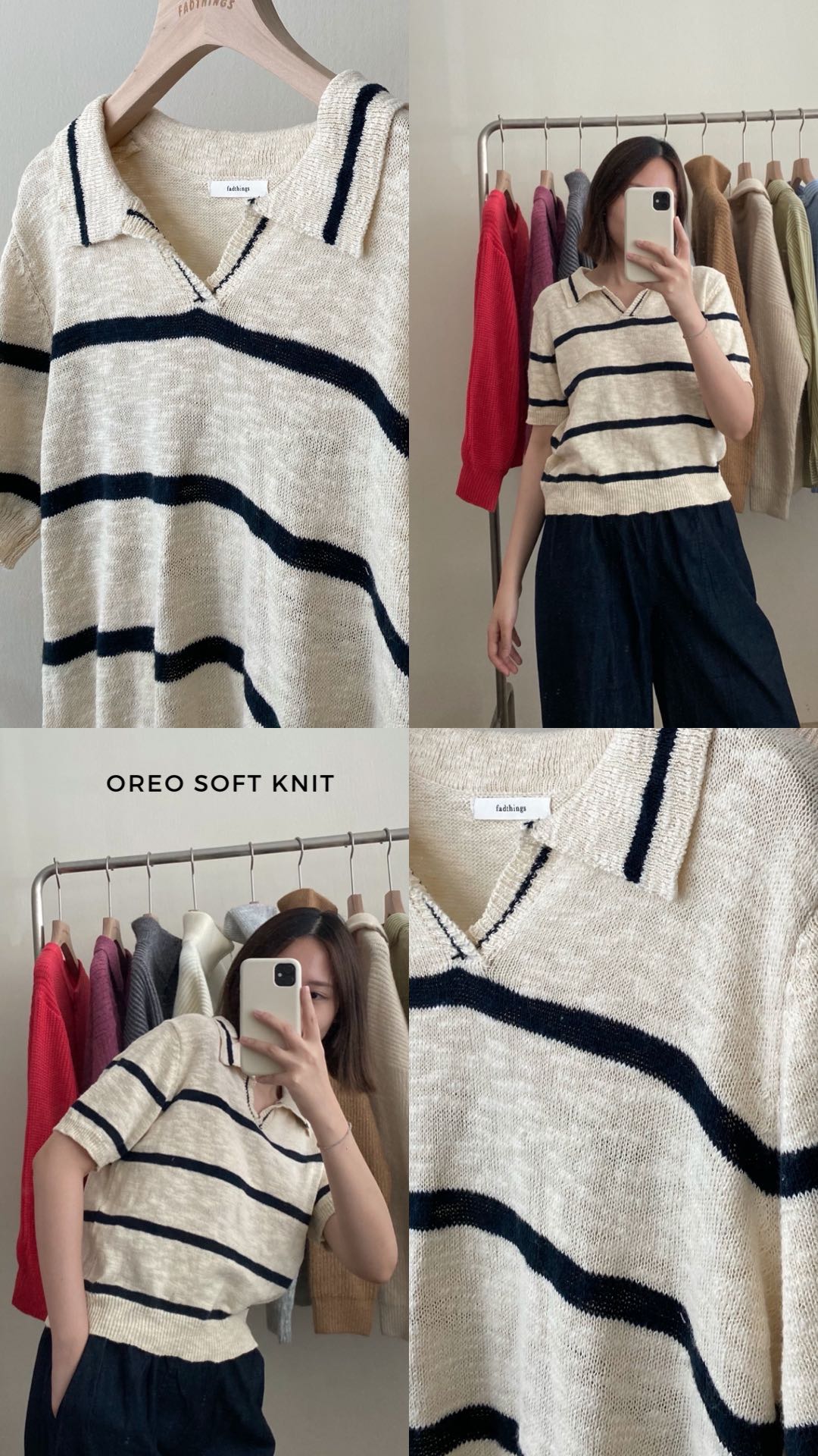 fadthings - oreo soft knit polo
