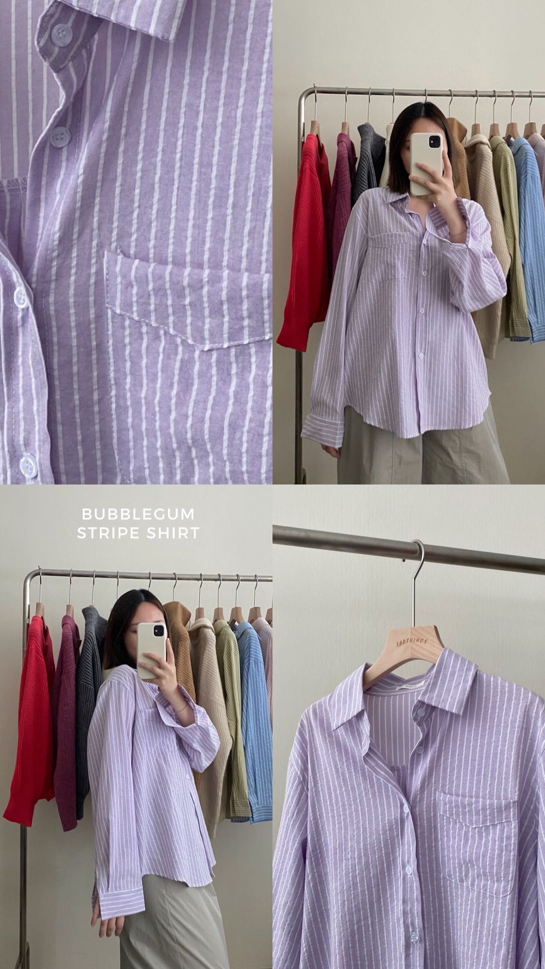 fadthings - bubblegum stripe shirt