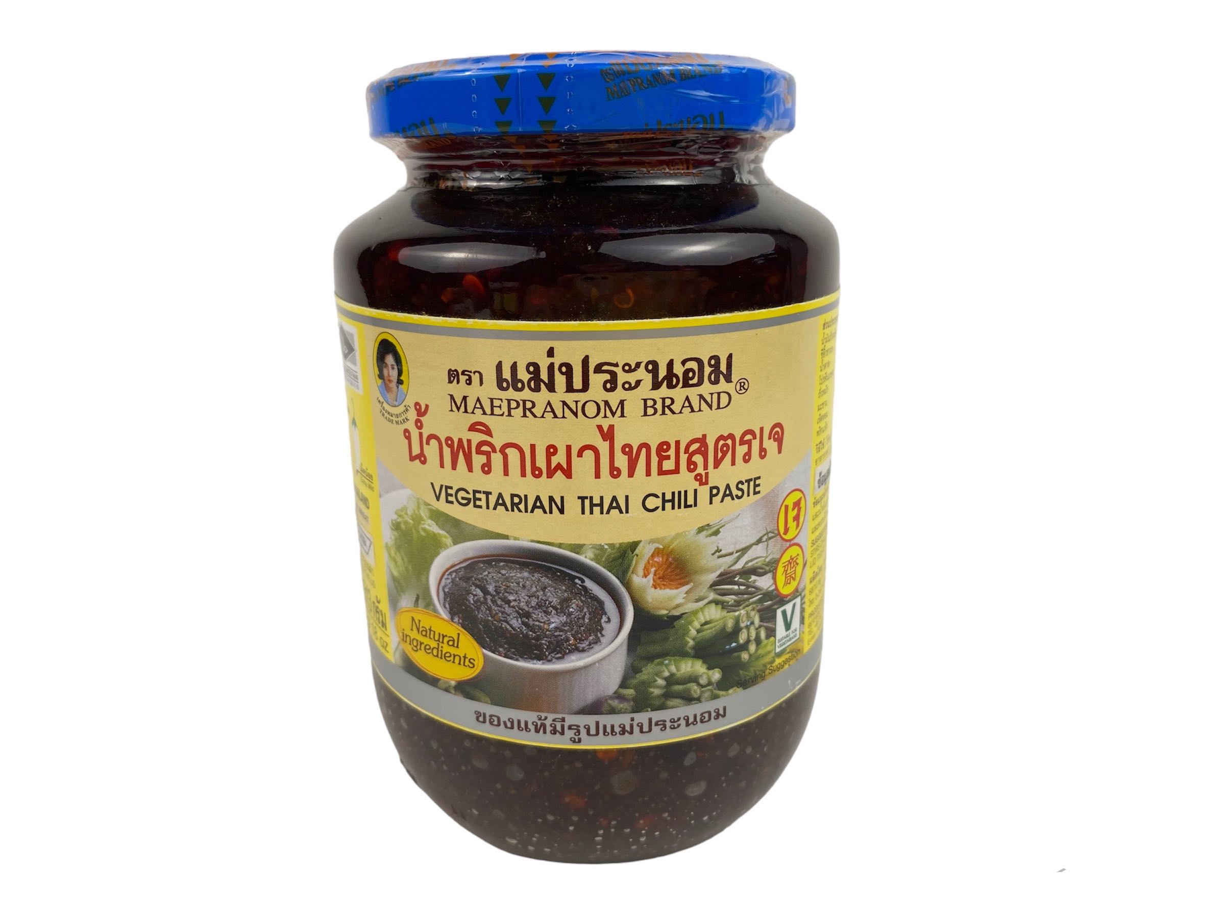 น้ำพริกเผาสูตรเจ แม่ประนอม513กรัม