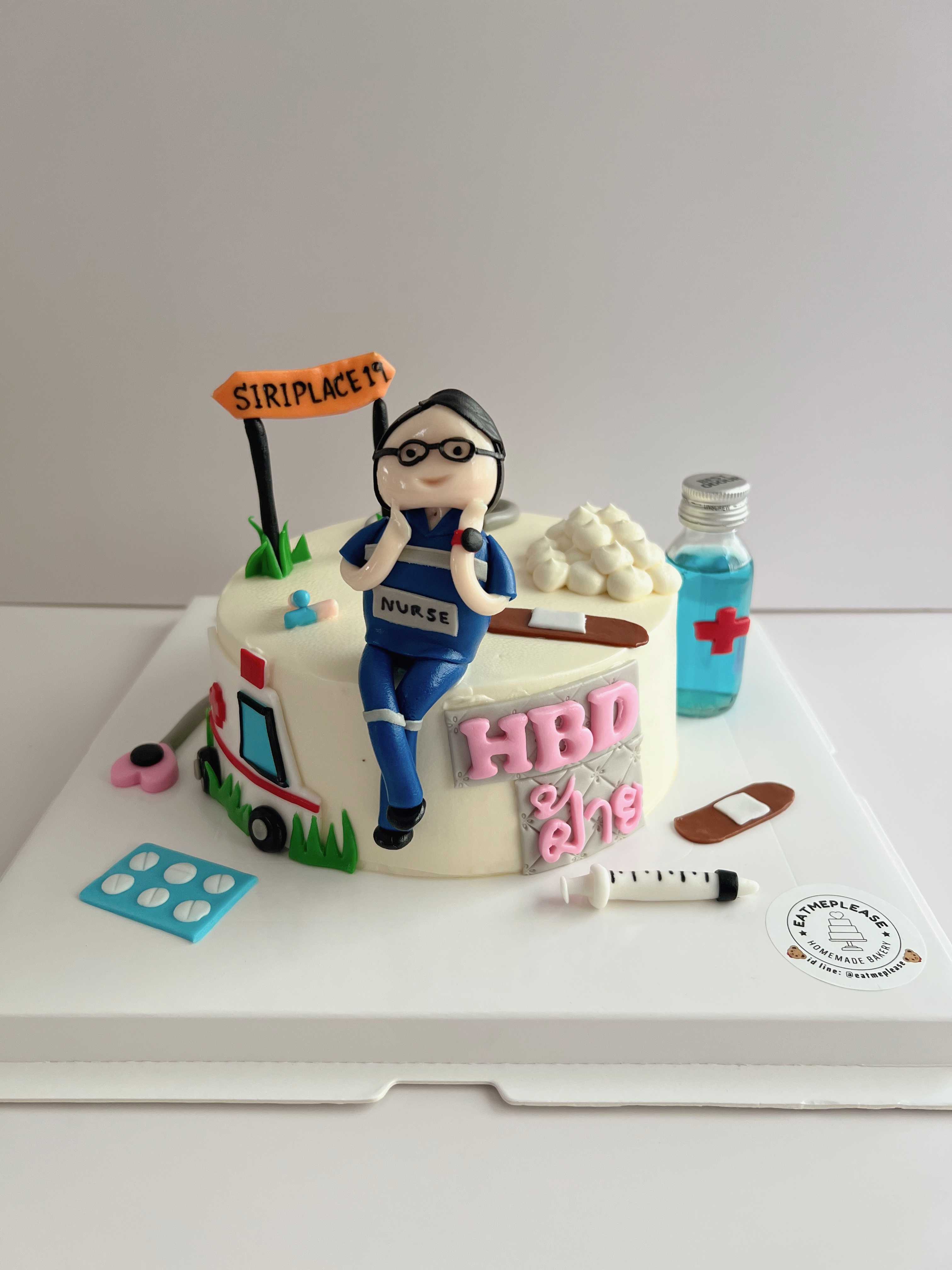 เค้กวันเกิด เค้กนางพยาบาล เค้กคุณหมอ Birthday Cake Nurse Doctor #เค้กนางพยาบาล #เค้กคุณหมอ