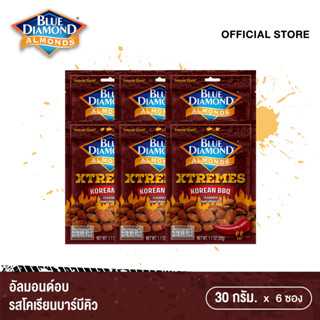 อัลมอนด์ โคเรียนบาร์บีคิว บลูฯ 30 ก.Blue Diamond Almonds Korean BBQ Flavored 30 g. x6