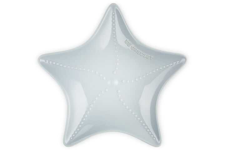 27CM STARFISH PLATE  SILVER BLUE