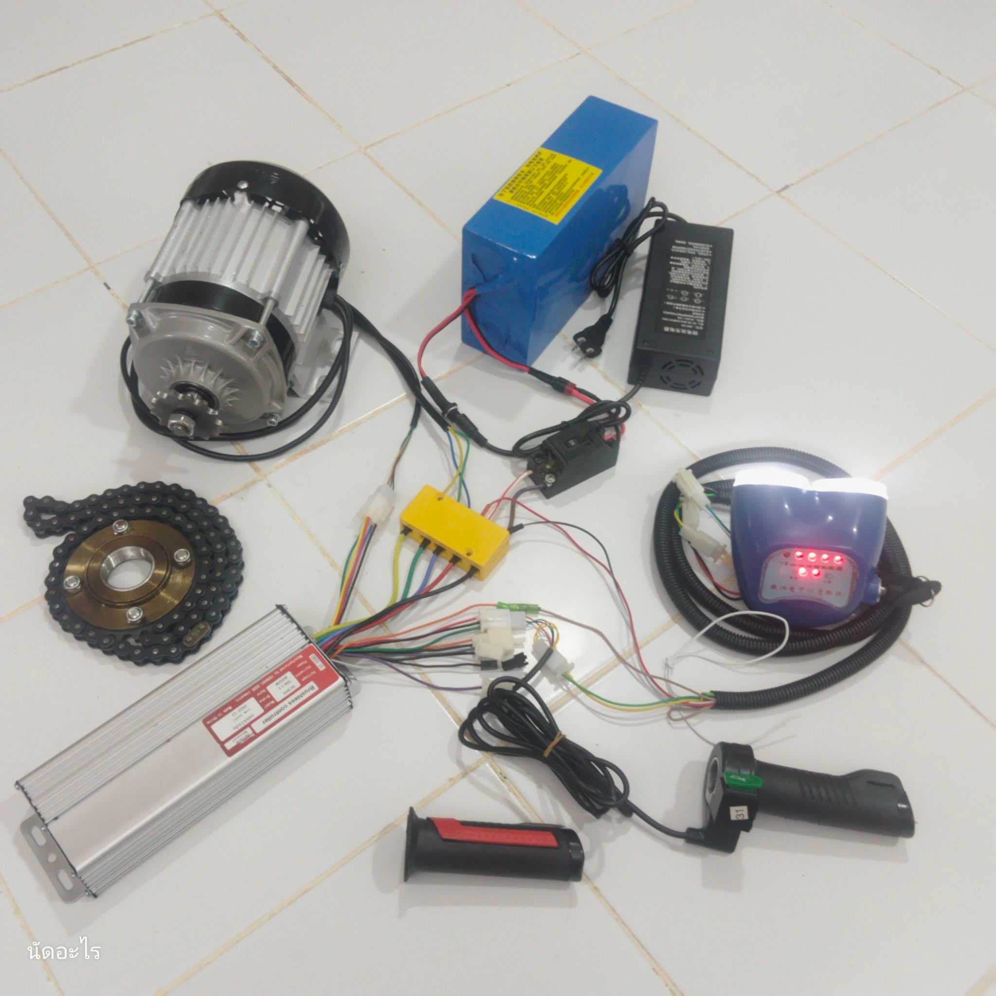 11K#BYSET-NPT8# 800W ชุดมอเตอร์ พร้อมแบต ทำรถไฟฟ้า