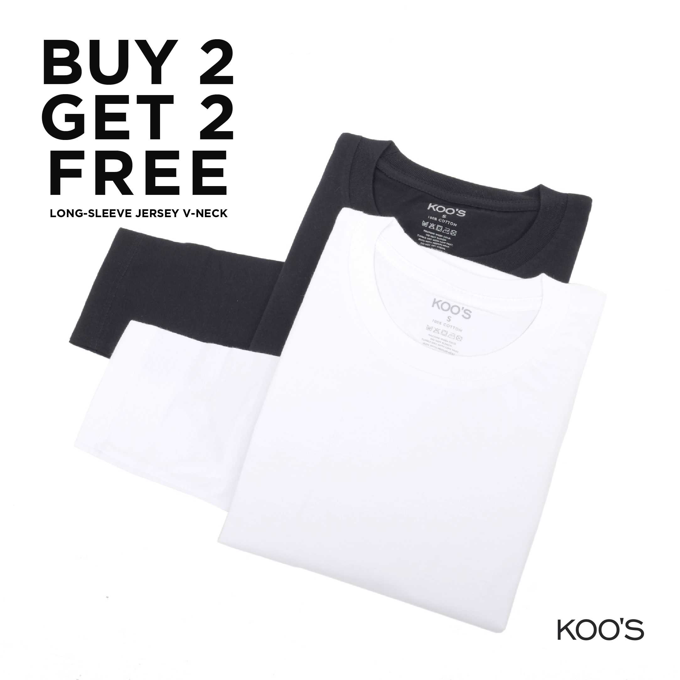 Long-Sleeve Jersey Crew Tee - White