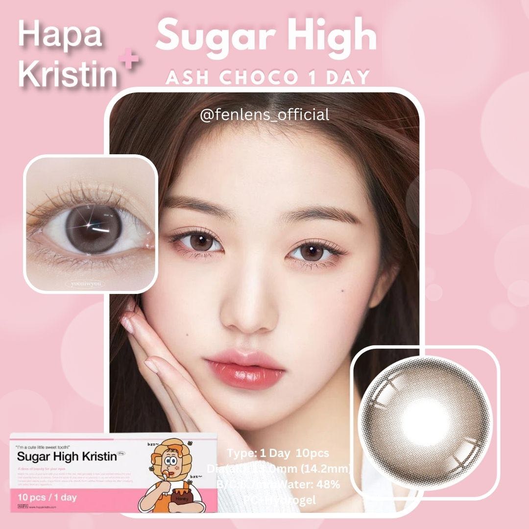 Fenlens/Hapa Kristin รุ่น Sugar High  สี Ash Choco เลนส์รายวัน 1 Dayนำเข้าจากเกาหลี 🇰🇷