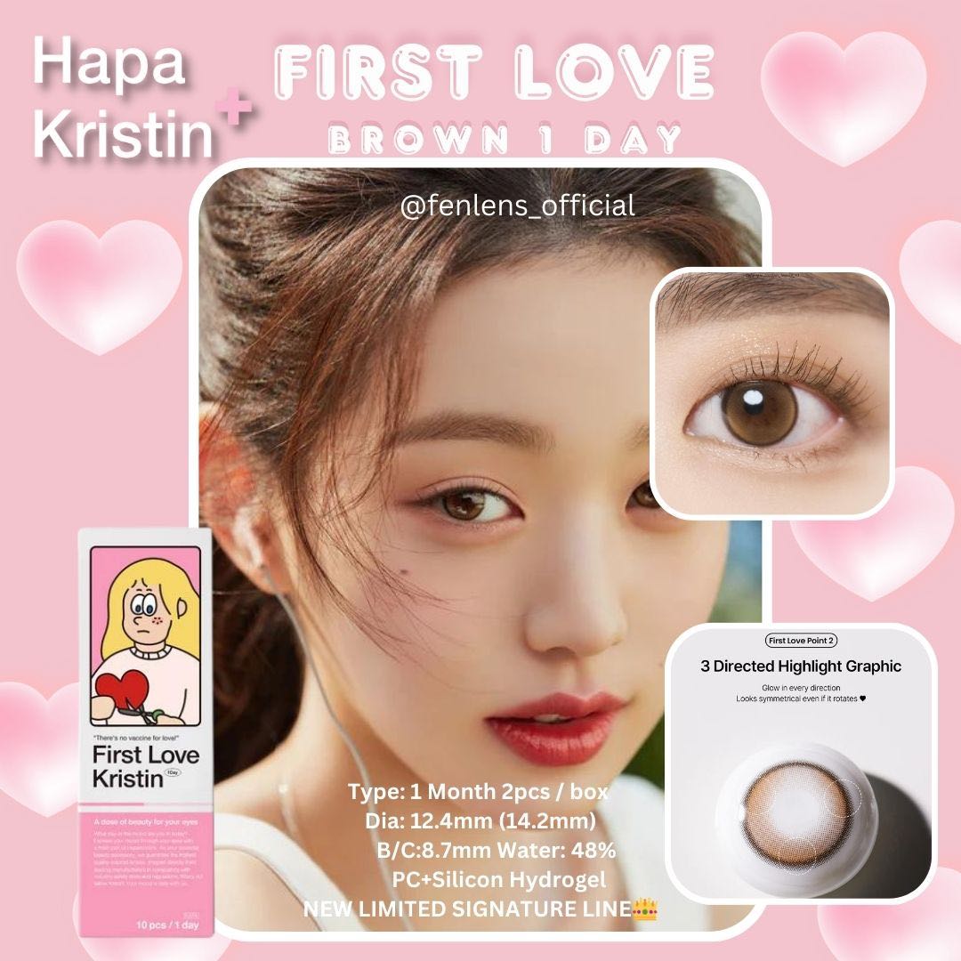 Fenlens/Hapa Kristin รุ่น First Love Kristin 1 day สี brown คอนแทคเลนส์รายวัน