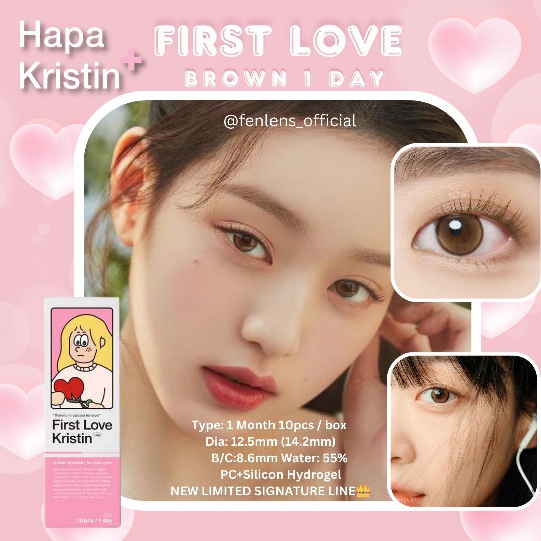 Fenlens/Hapa Kristin รุ่น First Love Kristin 1 Month สี brown คอนแทคเลนส์รายเดือน