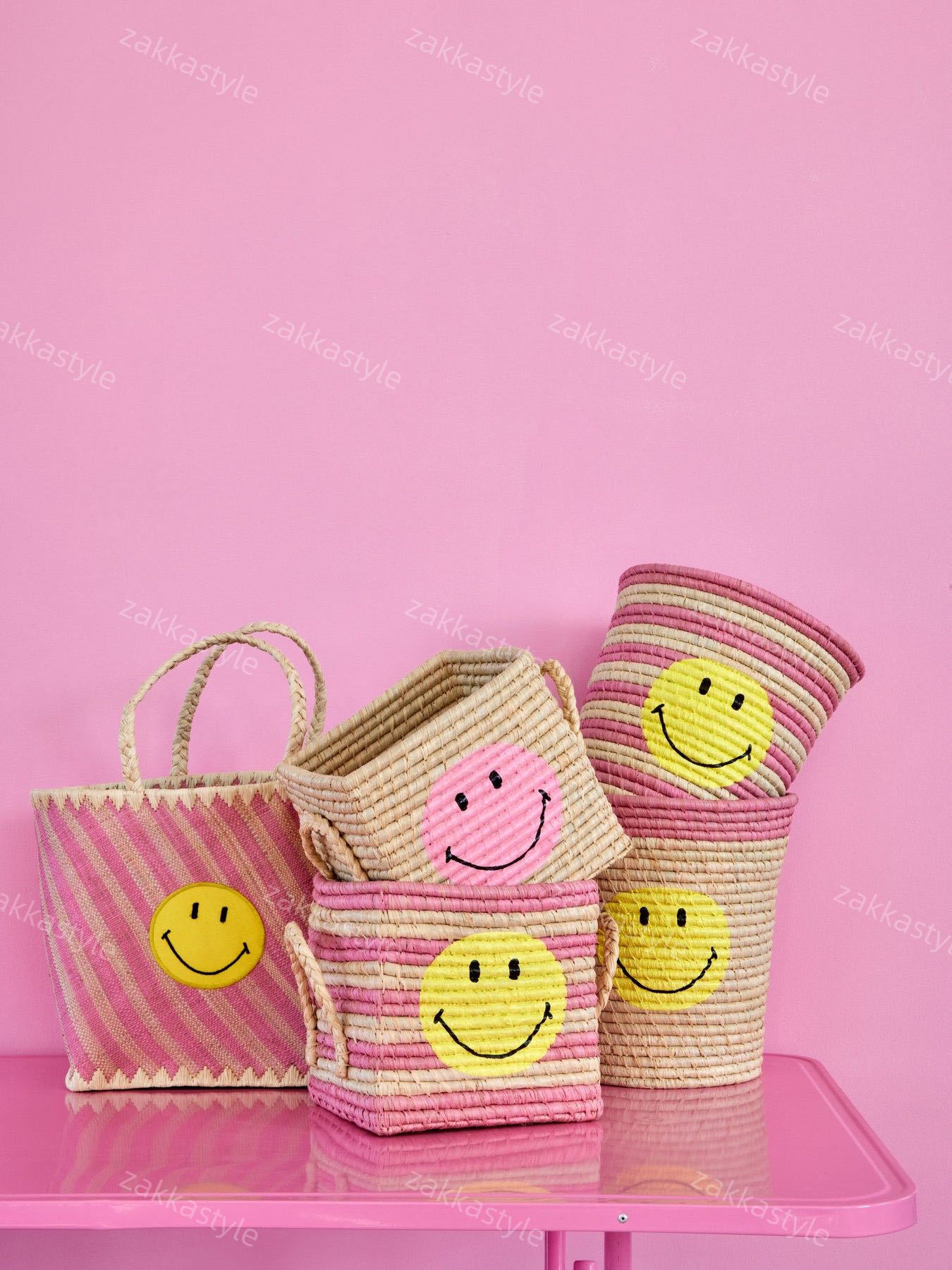 Smiley® Raffia Basket Square