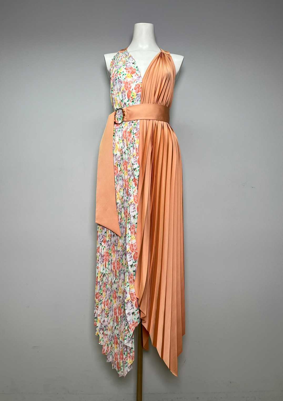 Eva Dress 2 tone - Peach/Pastel Floral