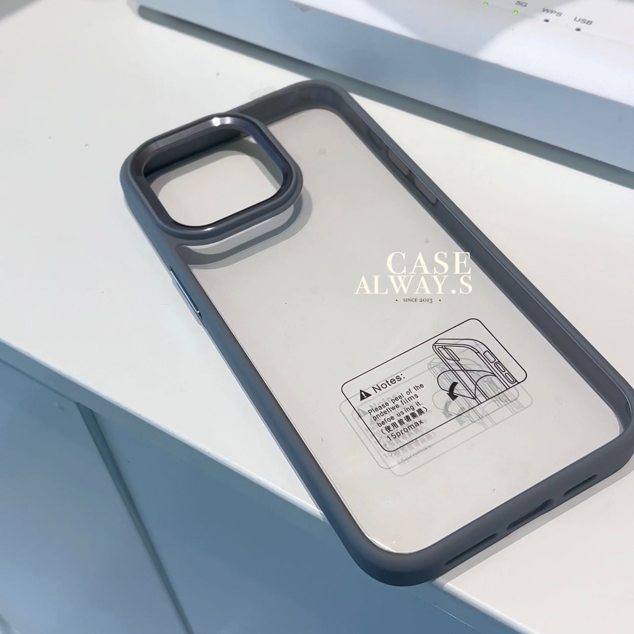 เคสขอบสีเทาเมทัลลิค titanium metallic 