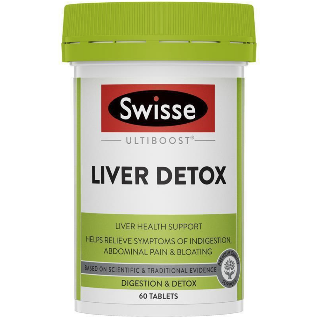 วิตามินบำรุงตับ ล้างสารพิษในตับ บรรเทาอาการอาหารไม่ย่อย | Swisse Ultiboost Liver Detox 60 Tablets