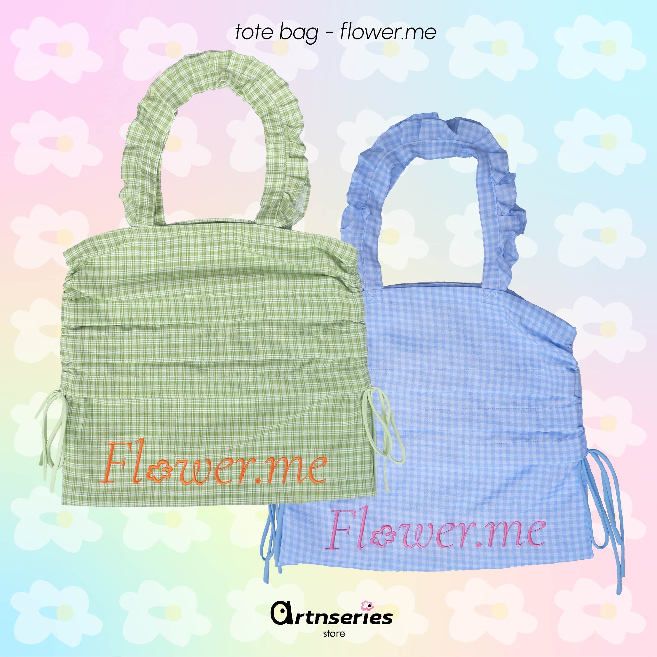 Tote bag - triple J (flower.me) / pink milk & lemon tea colors