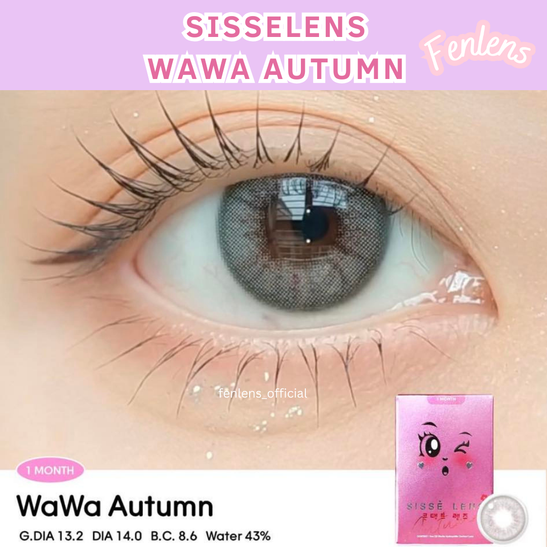 sisselens รุ่น WAWA สี Autumn🌸 Sองรับสายตาปกติ ถึง -10.00 เลนส์Sายเดือน