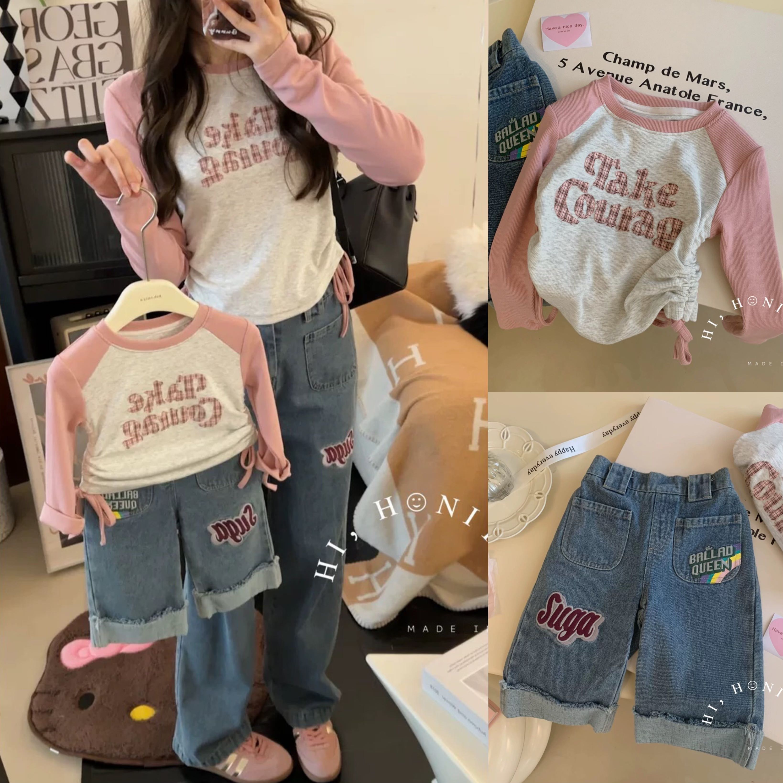 Pre-order( 14-20 วัน ) เสื้อ/กางเกงยีนส์ คู่แม่-ลูก