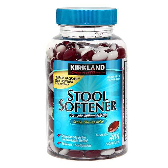แก้ท้องผูก Kirkland Signature Stool Softener 100 mg, 400 Softgels