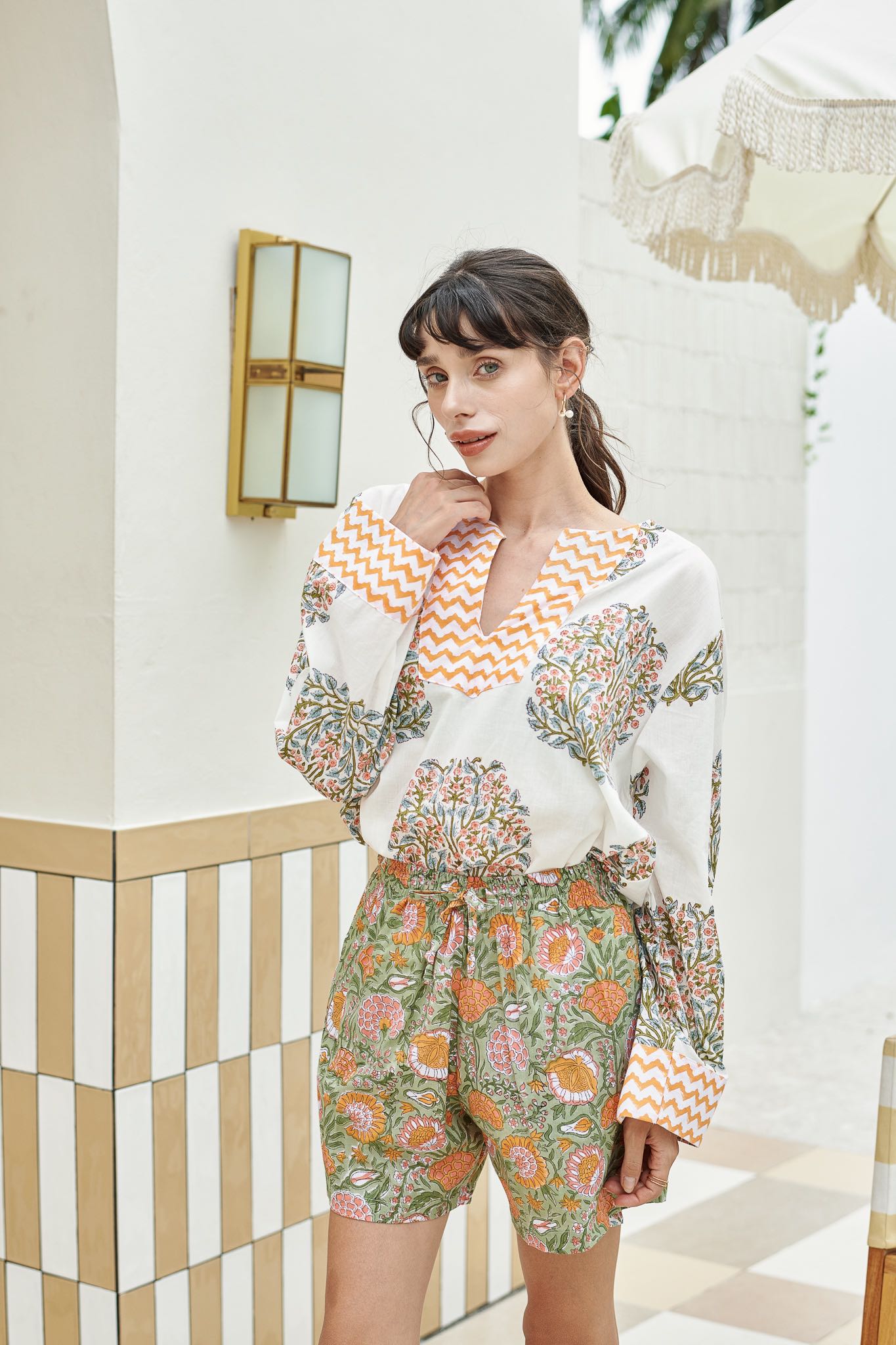 Tangerine Forest Shorts