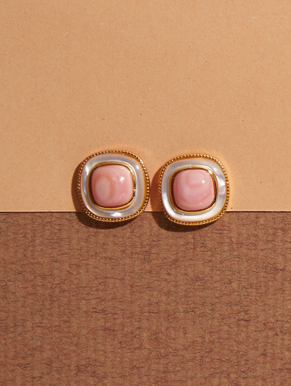 Pink Conch +Mother pf pearl handmade earring