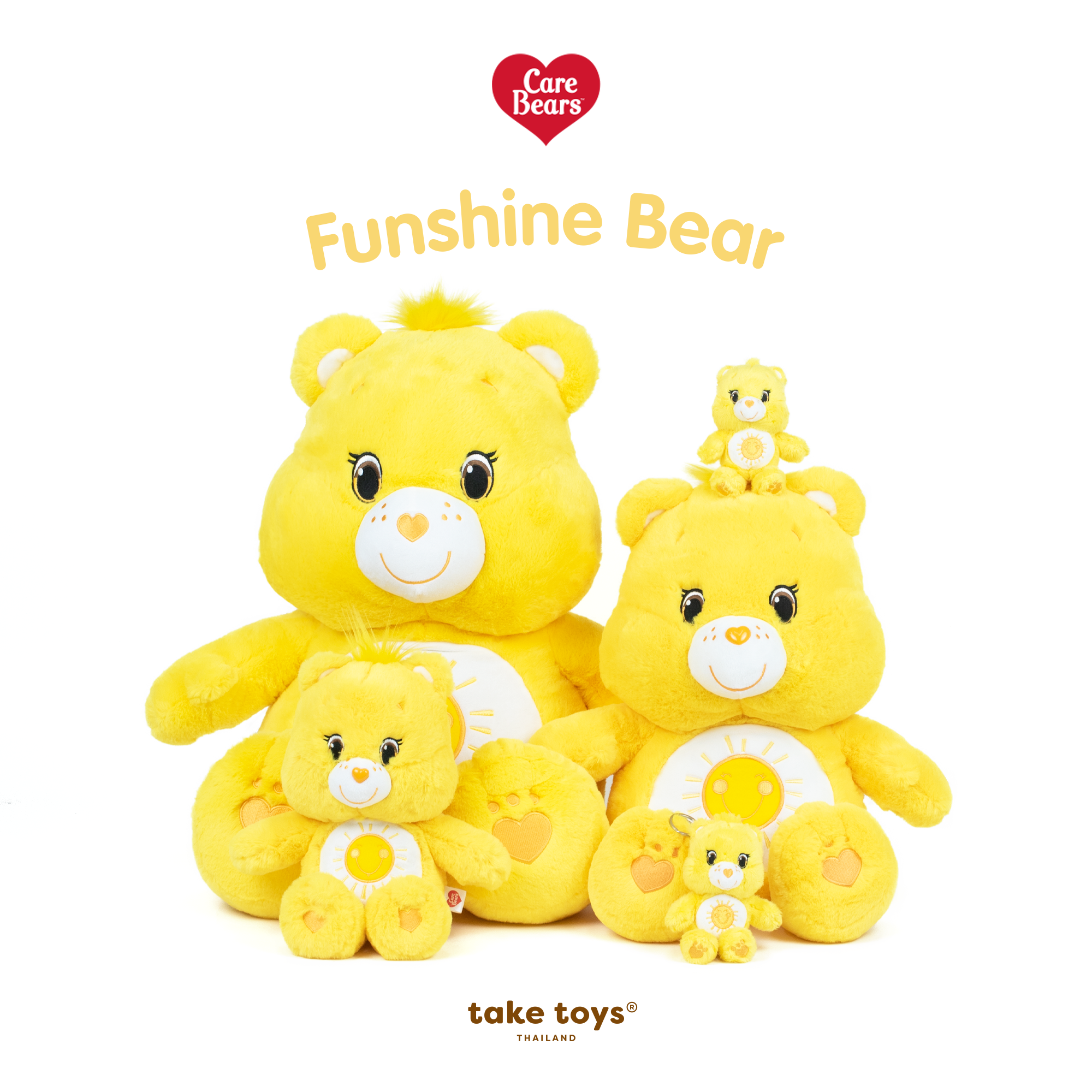 Care Bears-ตุ๊กตาหมีแคร์แบร์ Funshine bear