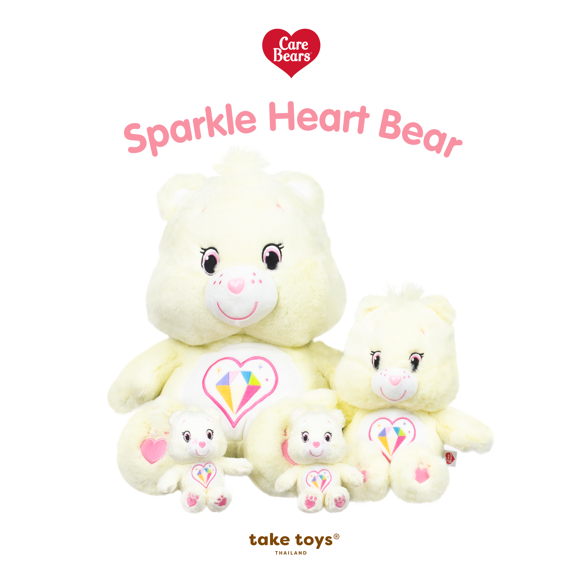 Care Bears-ตุ๊กตาหมีแคร์แบร์ Sparkle Heart bear