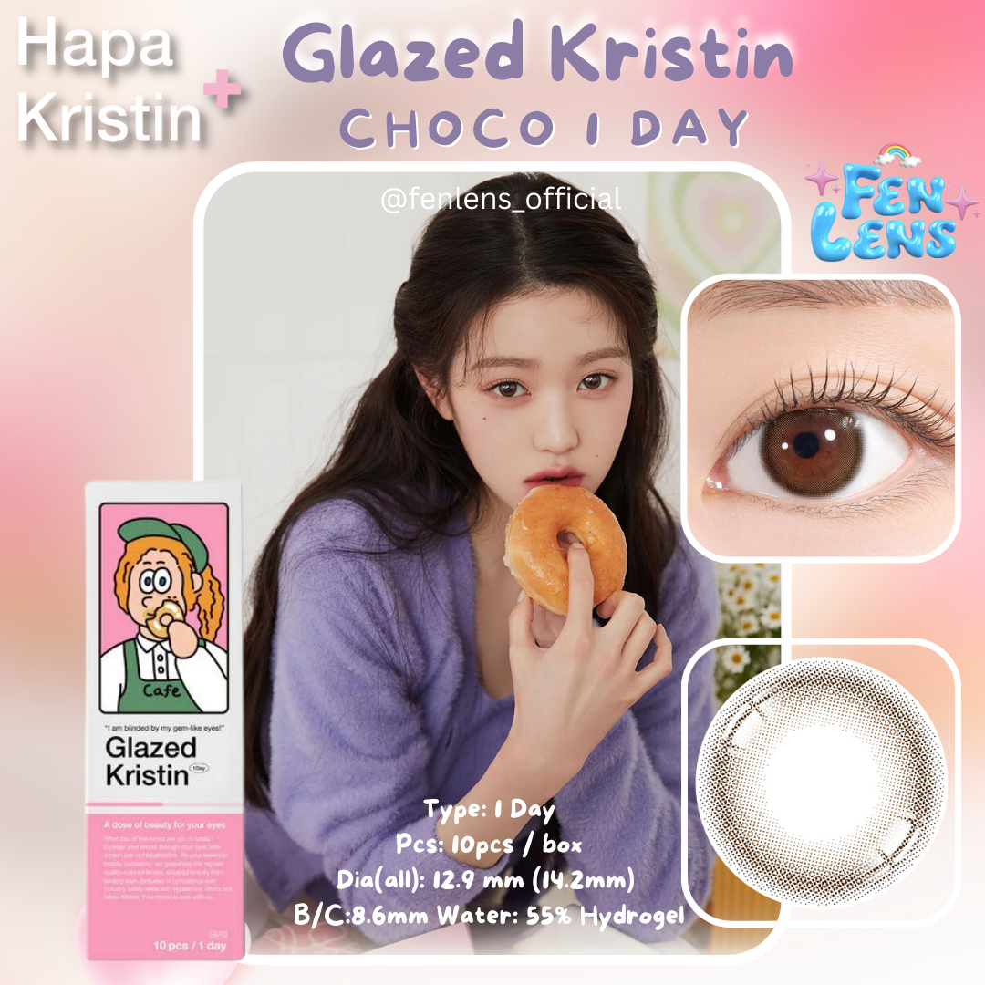 Fenlens/Hapa Kristin รุ่น Glazed Krisrin สี Choco 1day คอนแทคเลนส์รายวัน