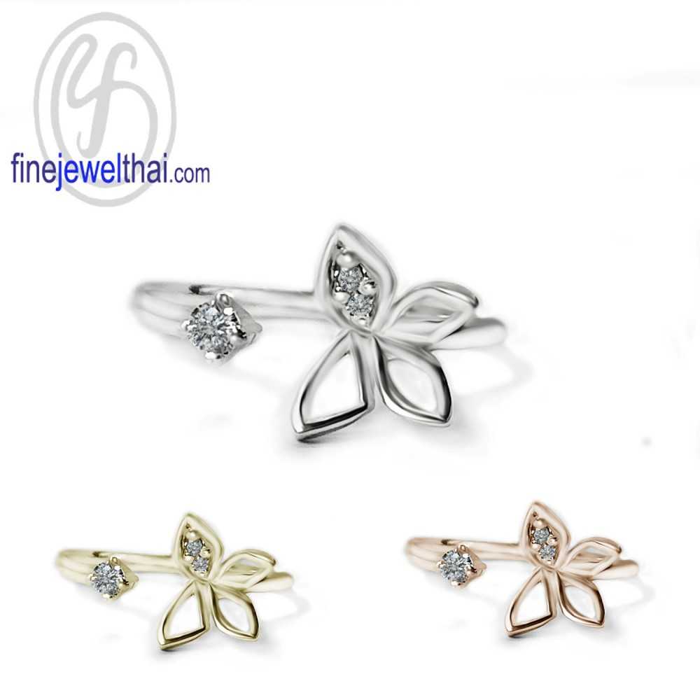 แหวนผีเสื้อ-แหวนเพชรCZ-แหวนเงินแท้-Finejewelthai-R1443cz