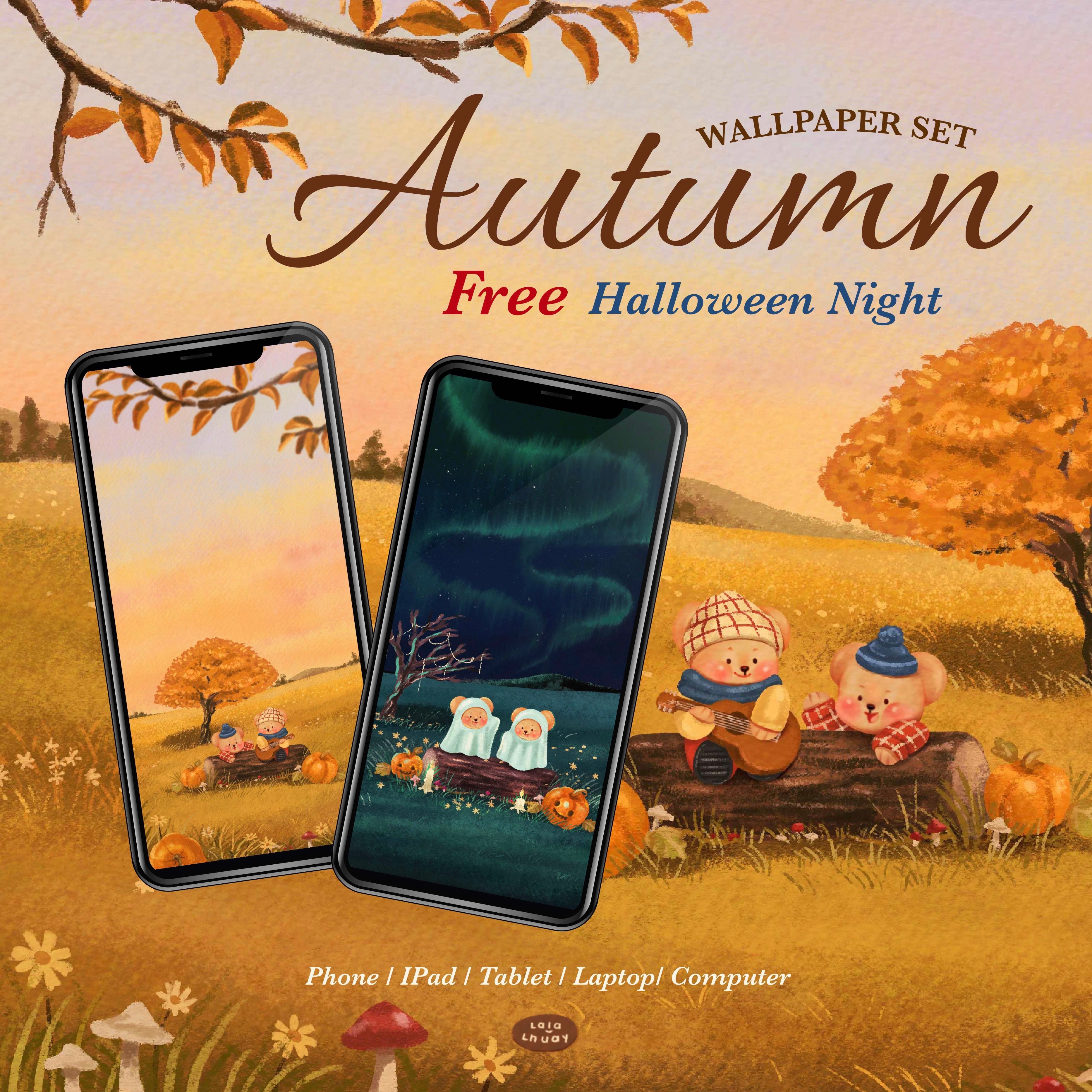 Autumn & Halloween Night (Wallpaper Set)