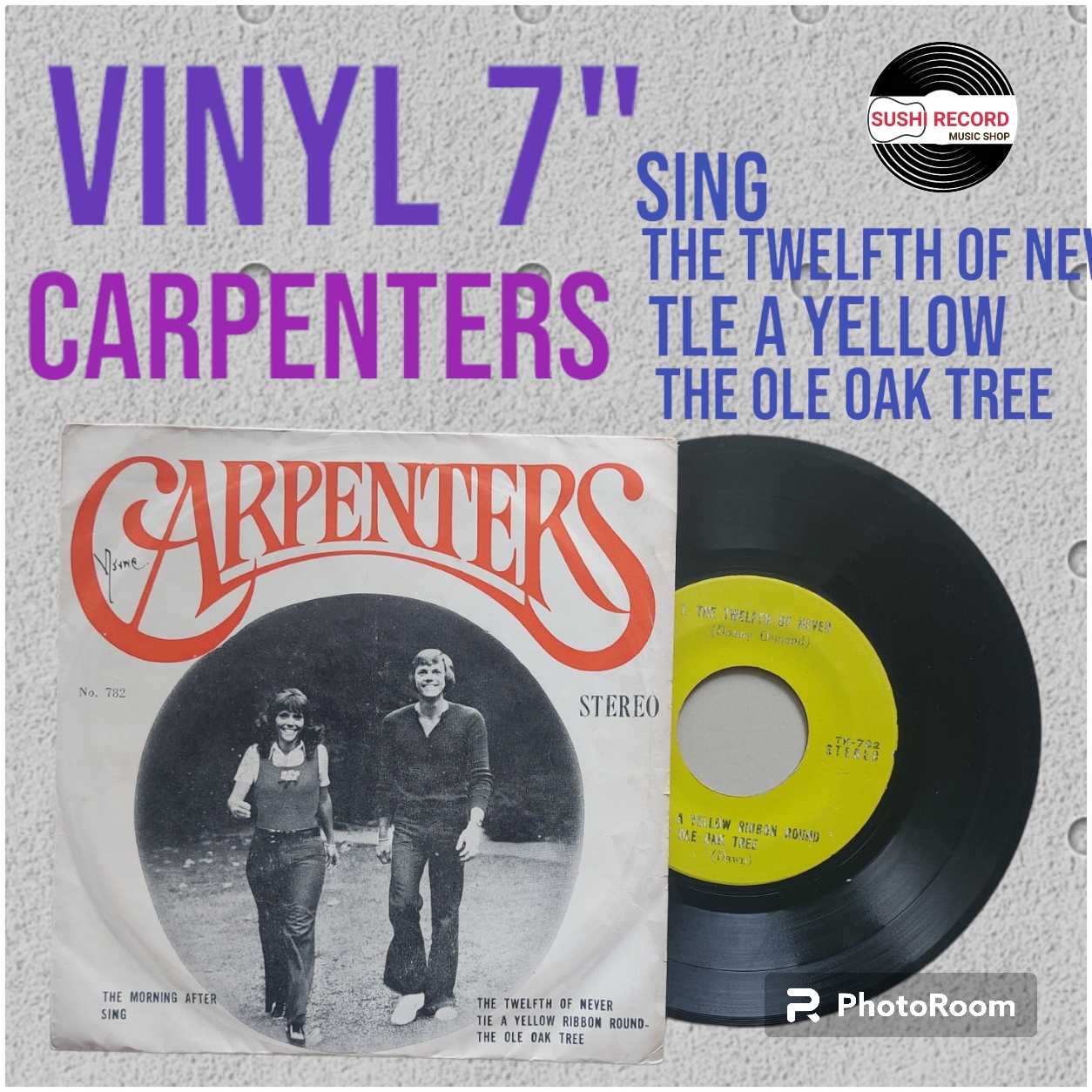 □vinyl 7นิ้ว CARPENTERS มือ2   □อัลบั้ม the morning after (ลิขสิทธิ์แท้).(แนว pop)