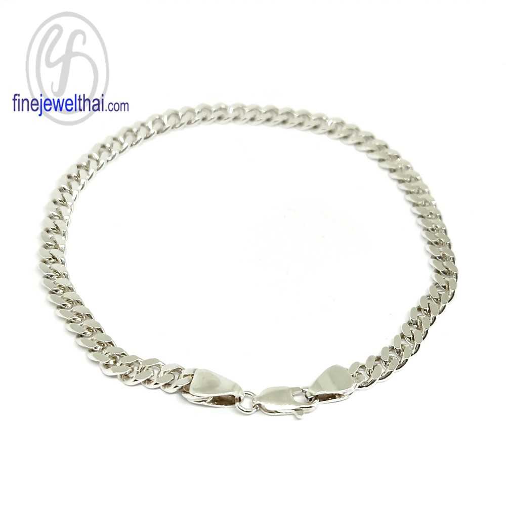 สร้อยแขนเงิน-สร้อยข้อมือเลส-สร้อยข้อมือ-Less-Silver-Bangle-Bracelet-TGD130