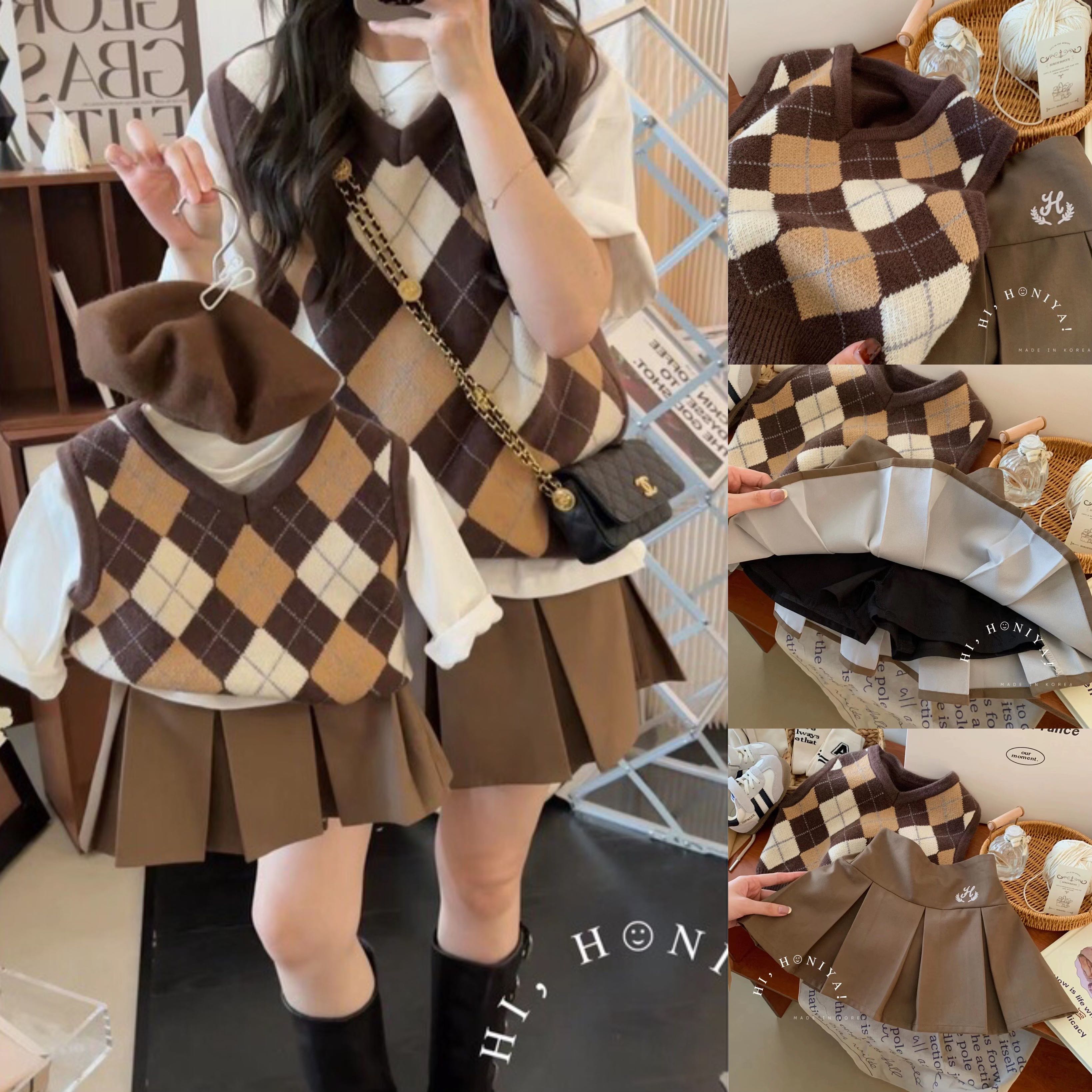 Pre order(10-18 วัน) กั๊กไหมพรม/กระโปรง แม่-ลูก
