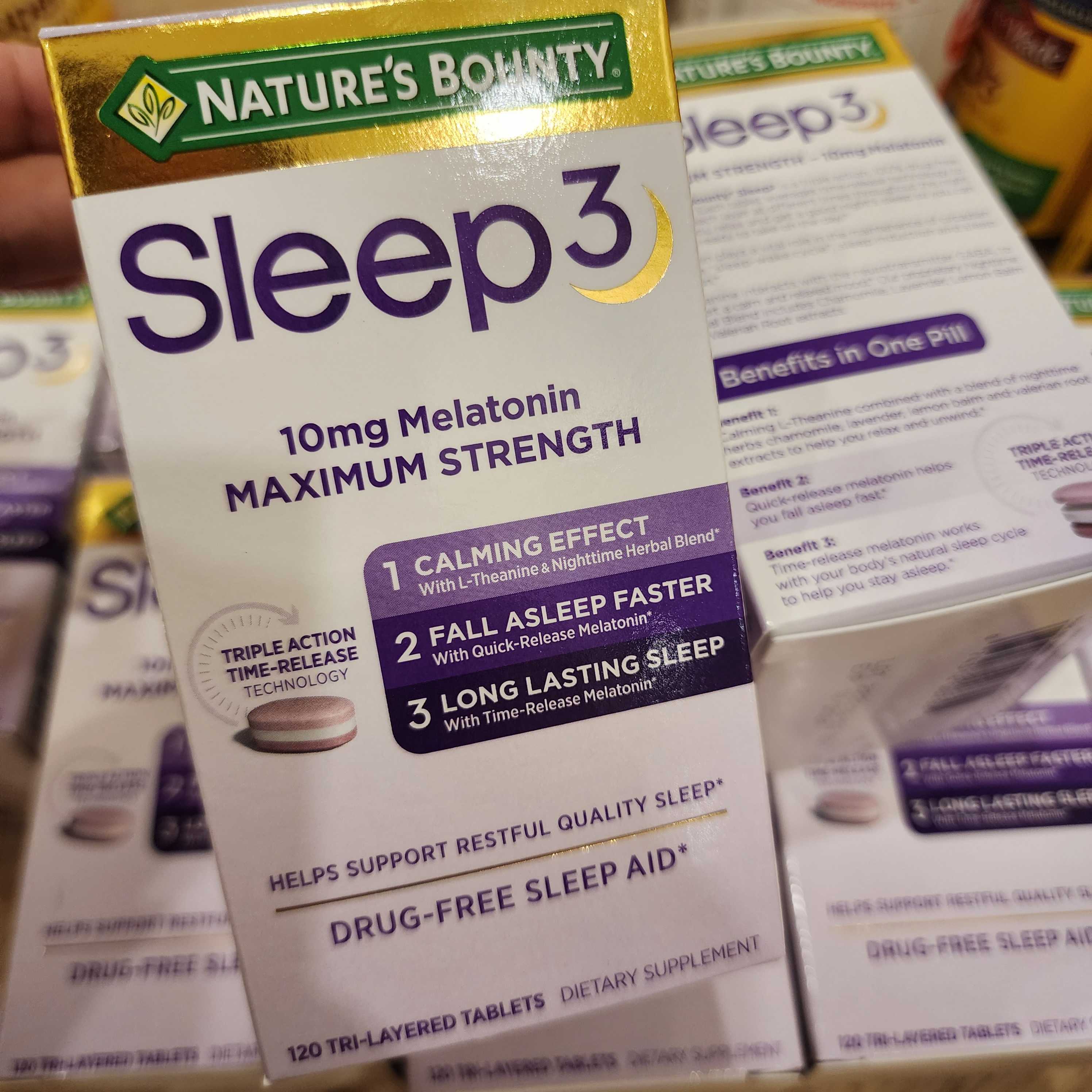 EXP 01/27  Sleep3 mela เมลา10mg รุ่นเสริมผ่อนคลาย