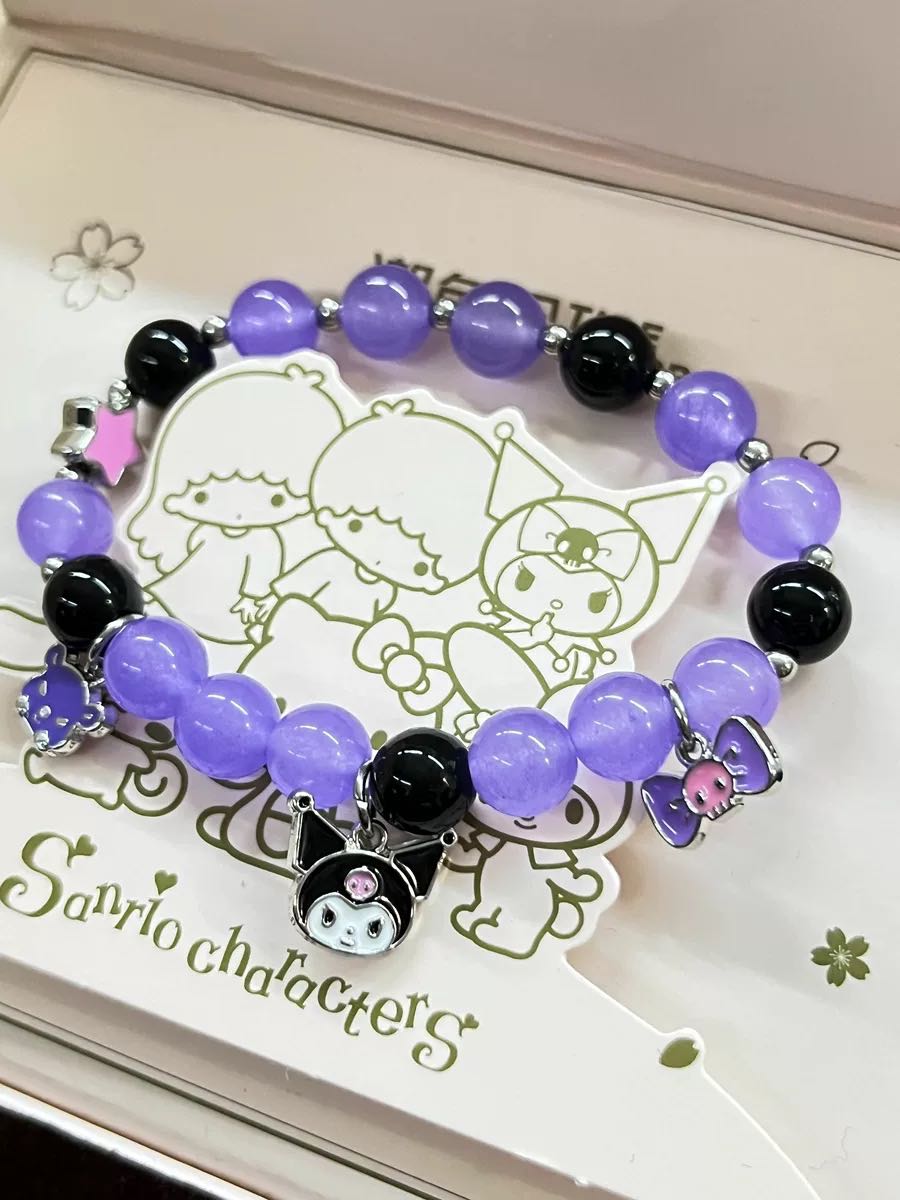 [Pre] สร้อยข้อมือหินคุโรมิ kuromi มี2สี