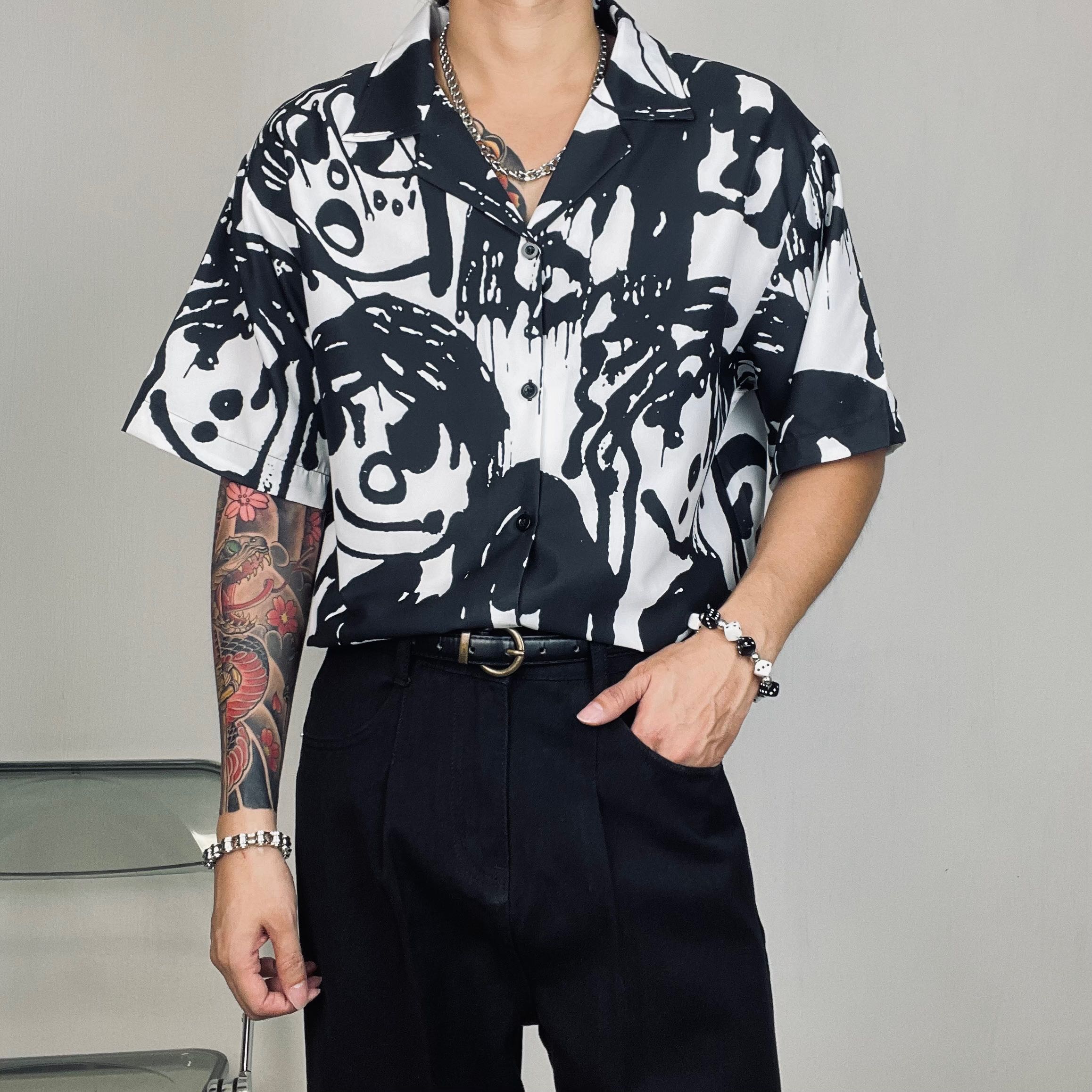 เสื้อฮาวายลายการ์ตูน 