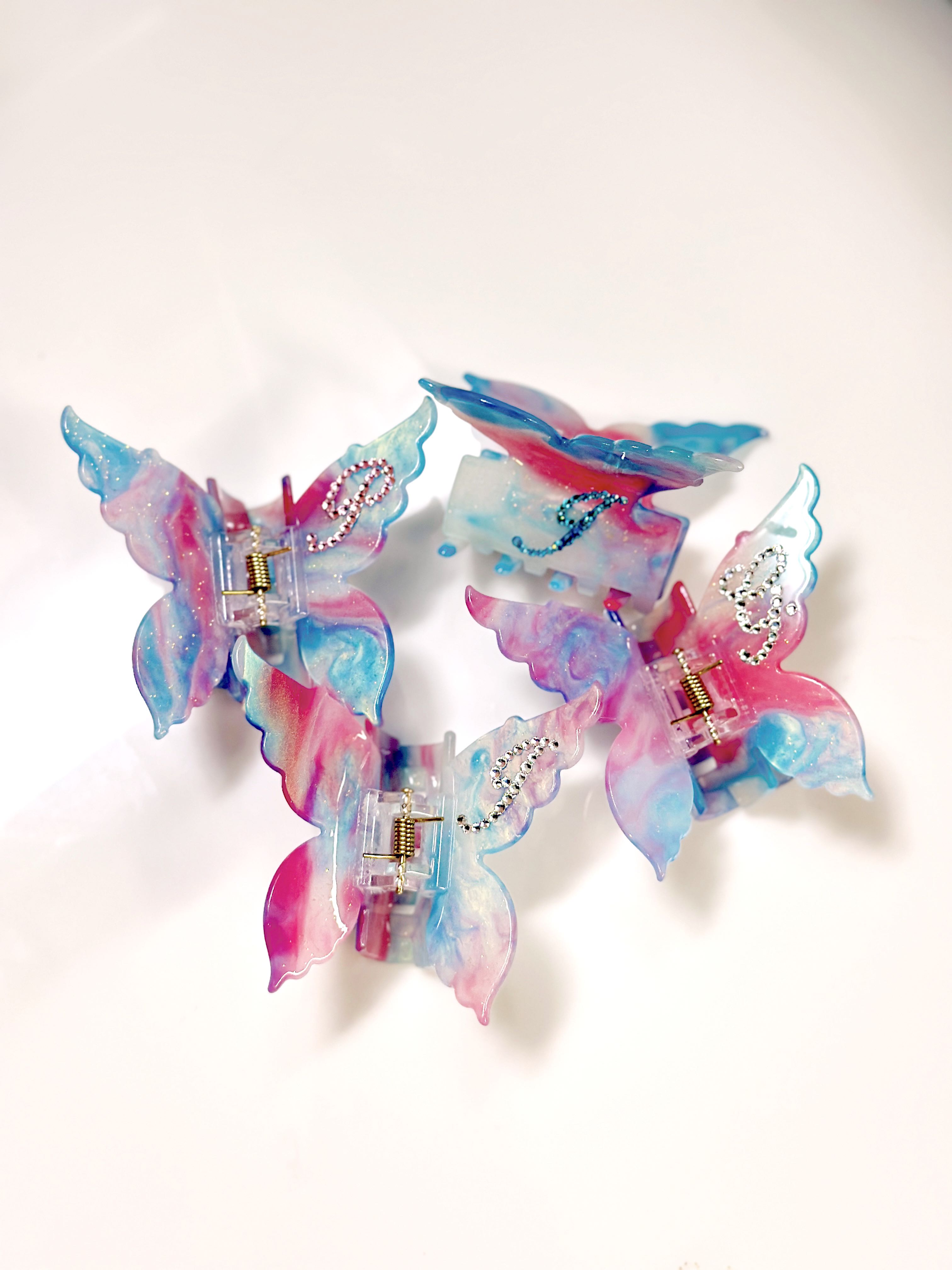 Butterfly Claw Clips - Blue Purple