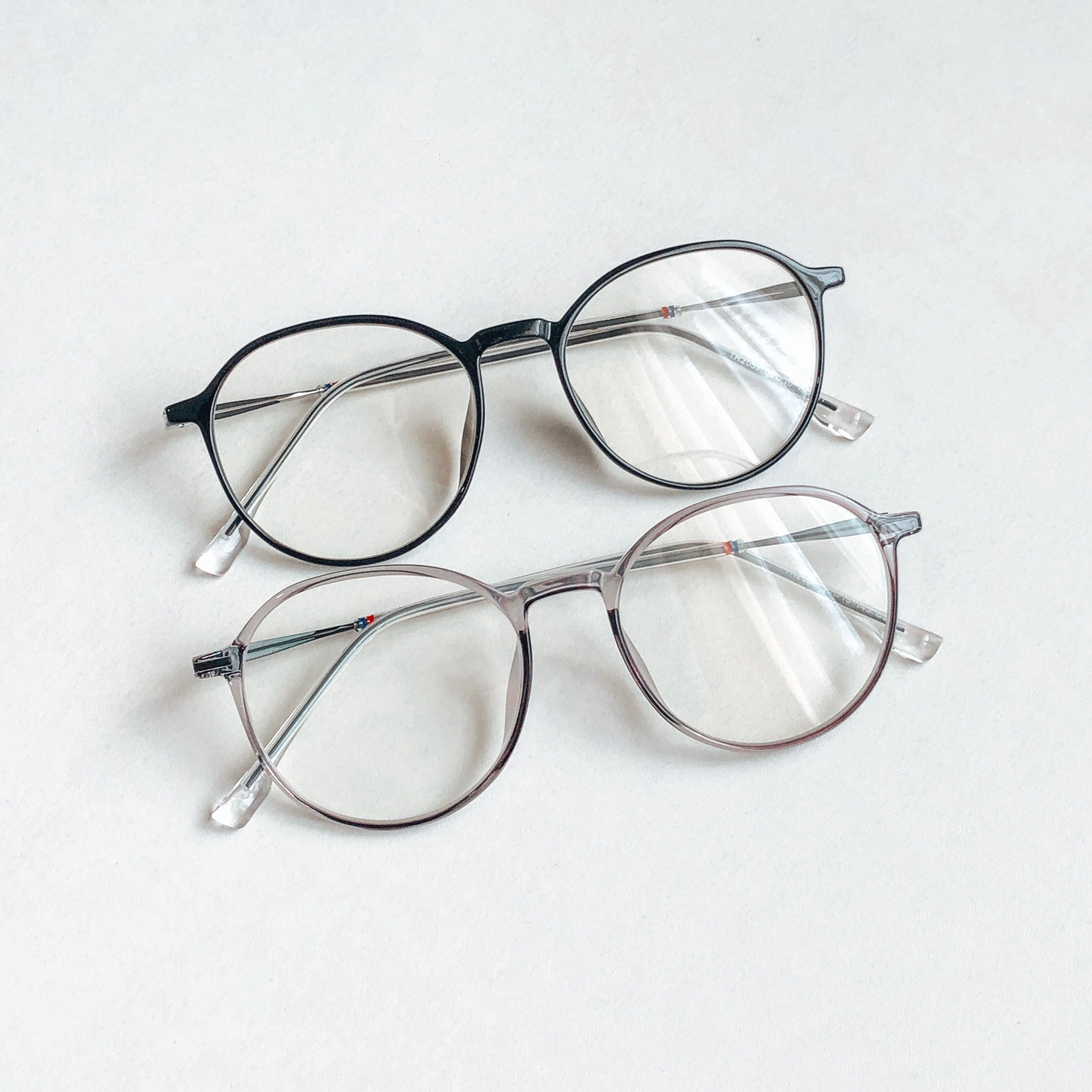GLOSSY Soft แว่นกรองแสง กรอบกลม Optical วัสดุ TR/Steel เบาสบาย
