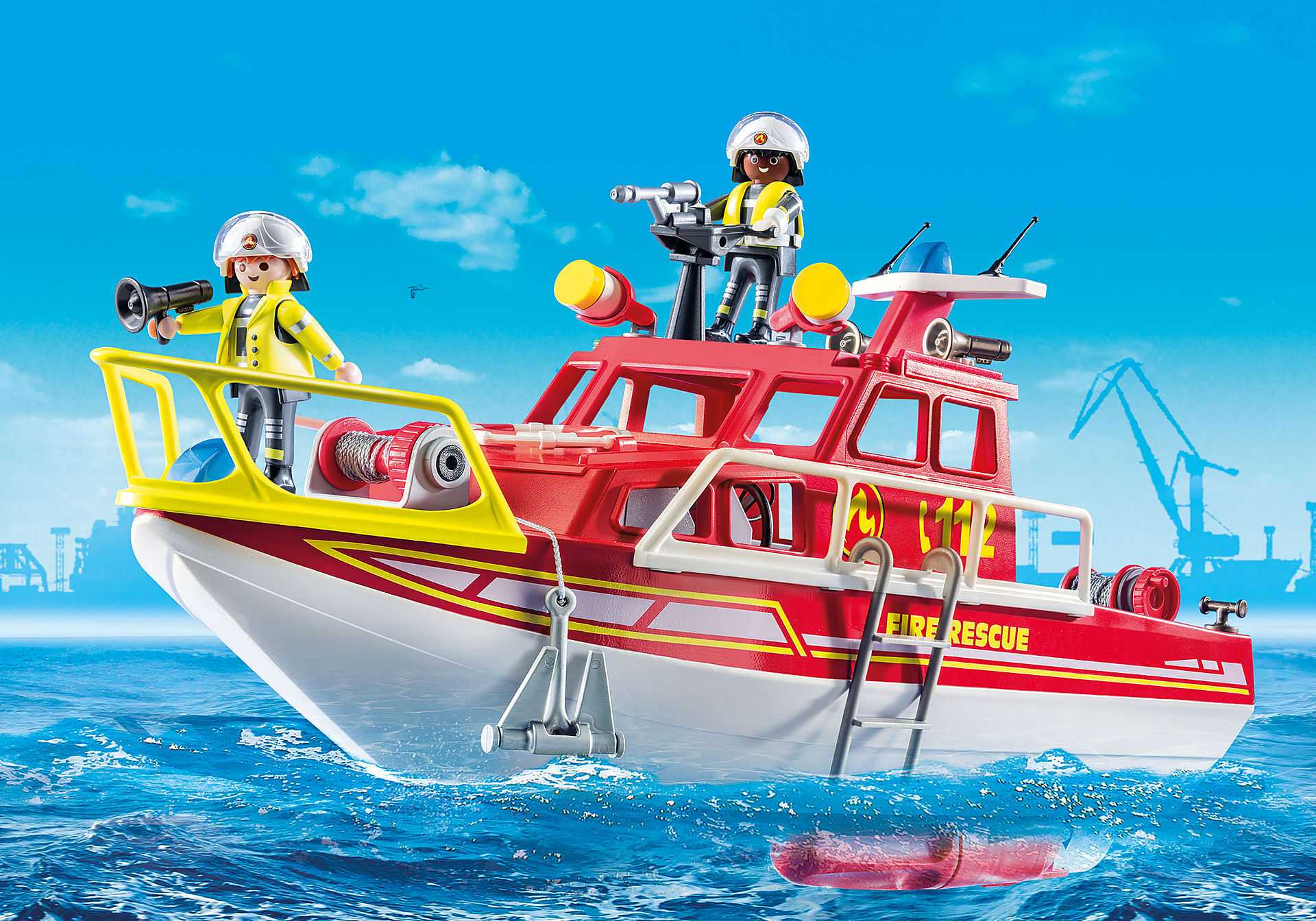 Playmobil 70147 Promotional Fire Rescue Boat  เซ็ตโปรโมชั่น เรือดับเพลิงกู้ภัย