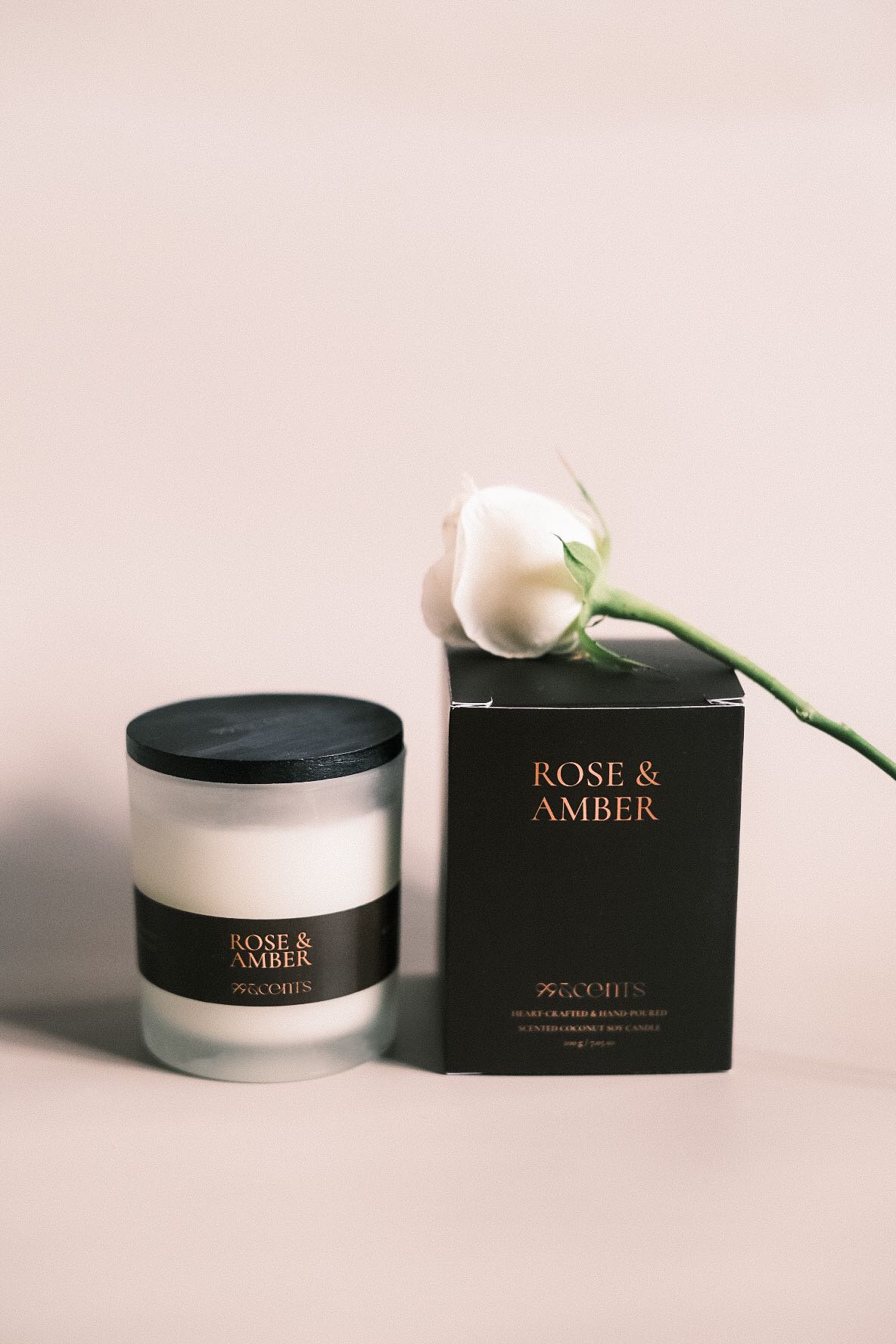 เทียนหอม 99SCENTS - 200 กรัม | Rose & Amber  กลิ่นกุหลาบ & แอมเบอร์