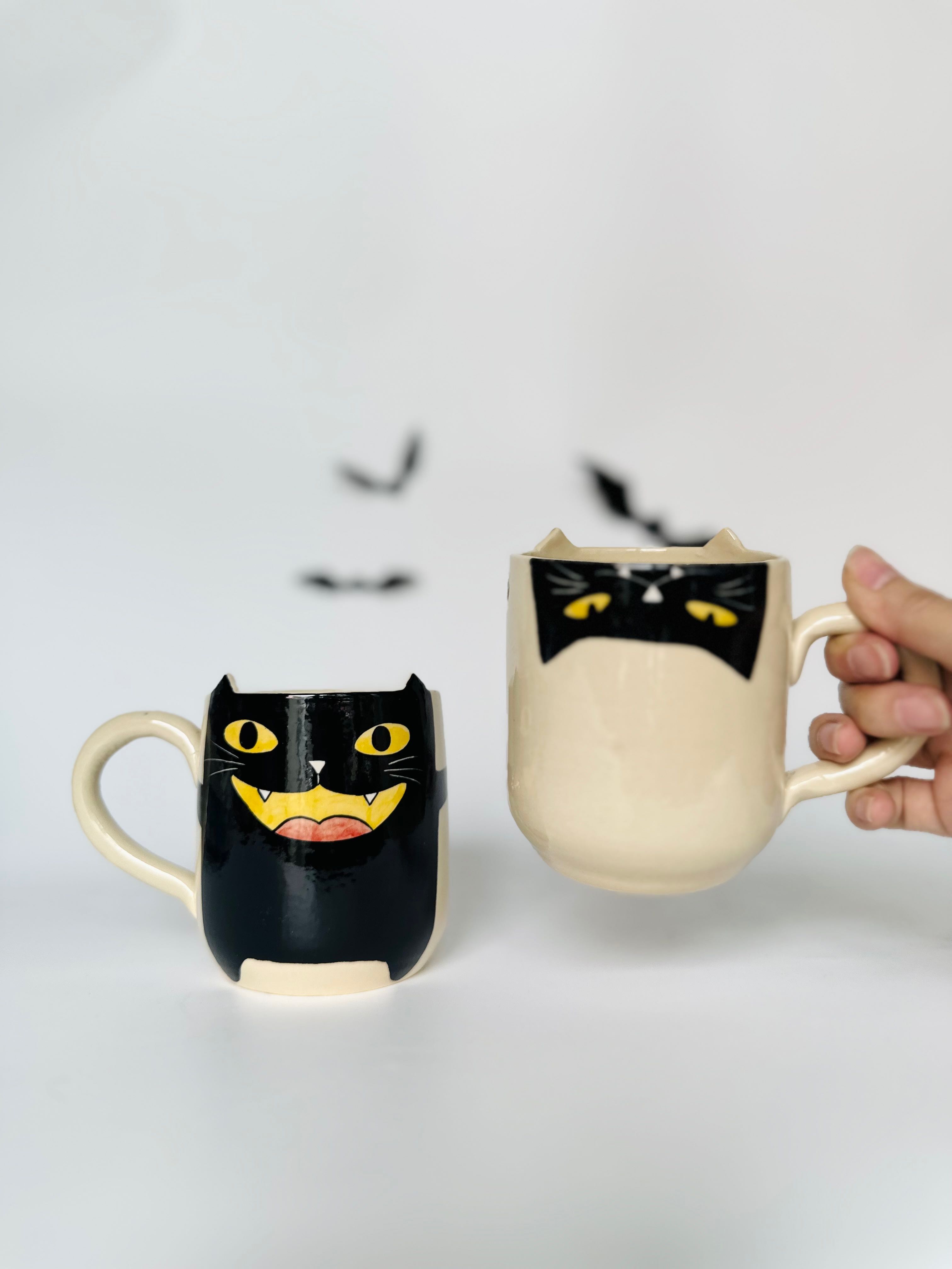 Handmade mug แก้วหน้าแมว 𝐇𝐚𝐥𝐥𝐨𝐰𝐞𝐞𝐧 🎃👻