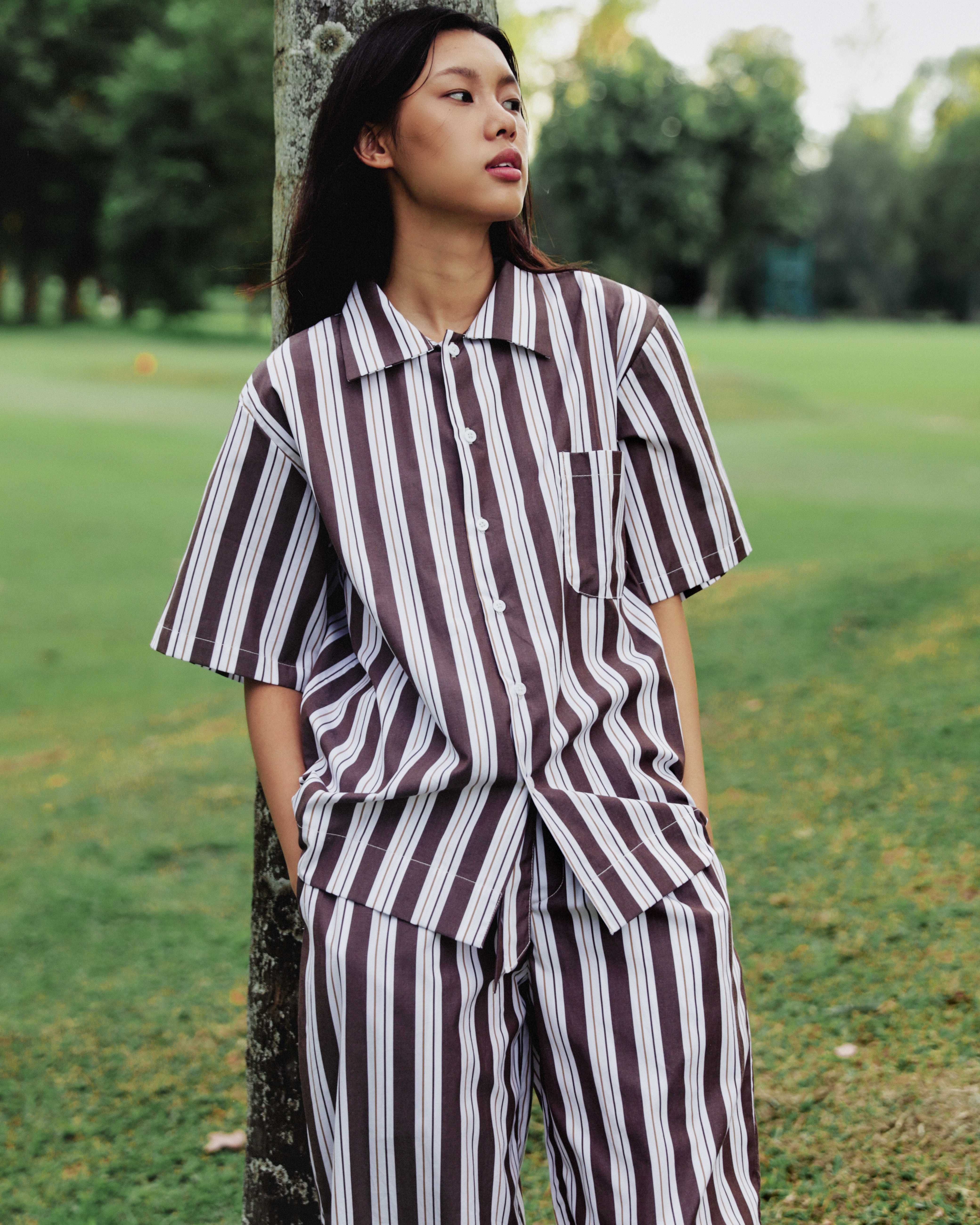 Brown Striped Shirt