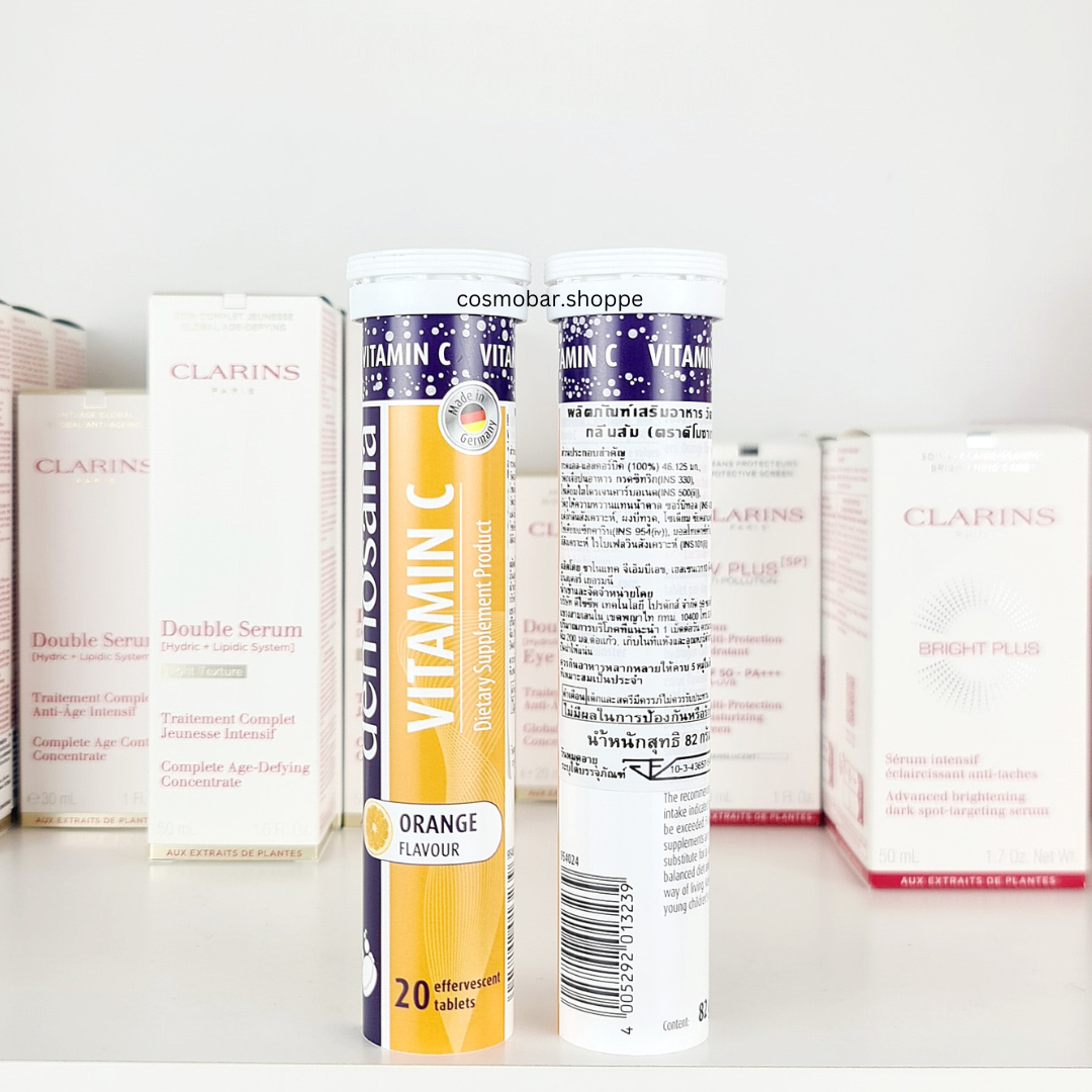 [หมดอายุ 01/2025] 2หลอด เม็ดฟู่เสริมภูมิ Demosana - Vitamin C Orange Flavour 2หลอด(40เม็ด).