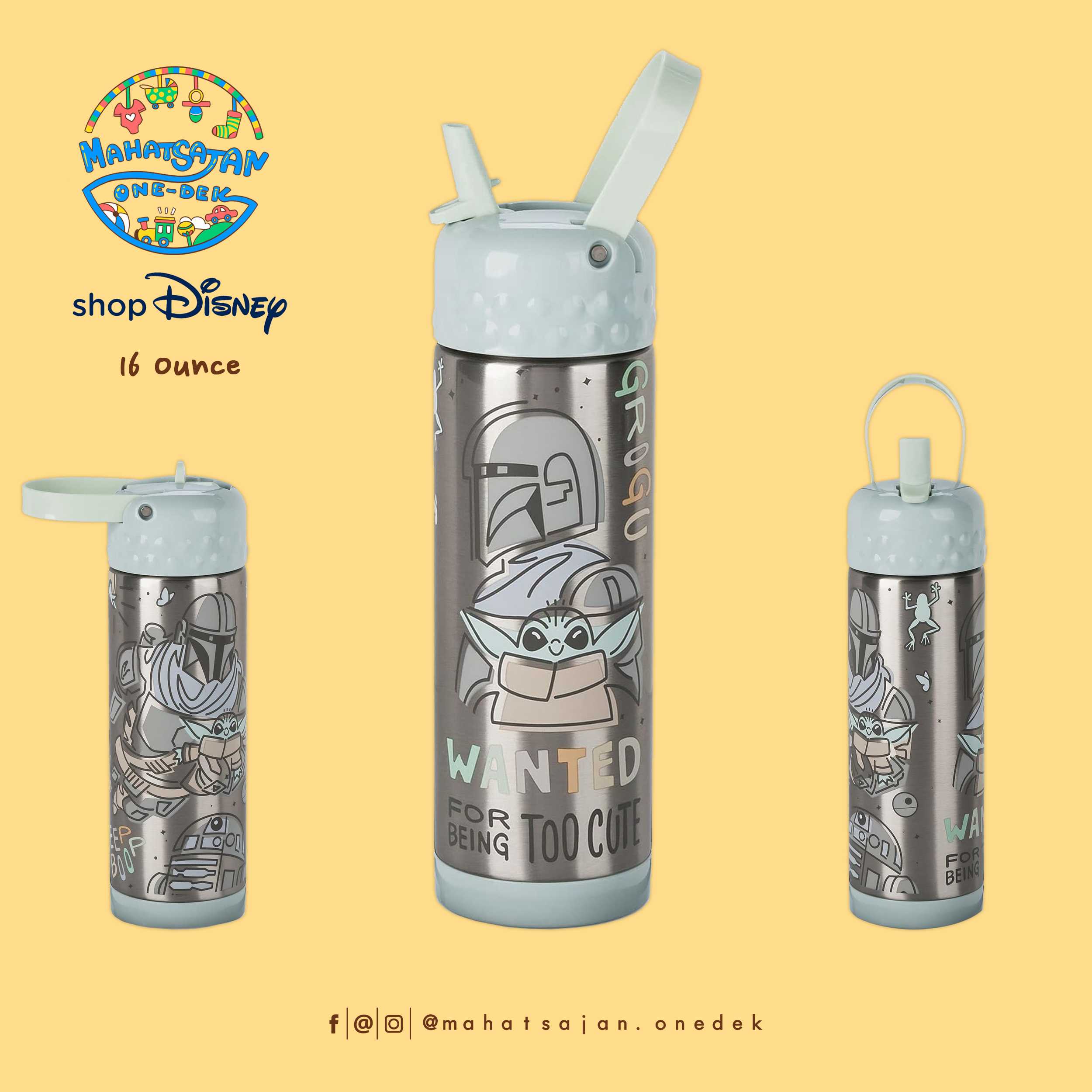 Disney Star Wars Stainless Steel Water Bottle with Built-In Straw กระติกน้ำเก็บความเย็น