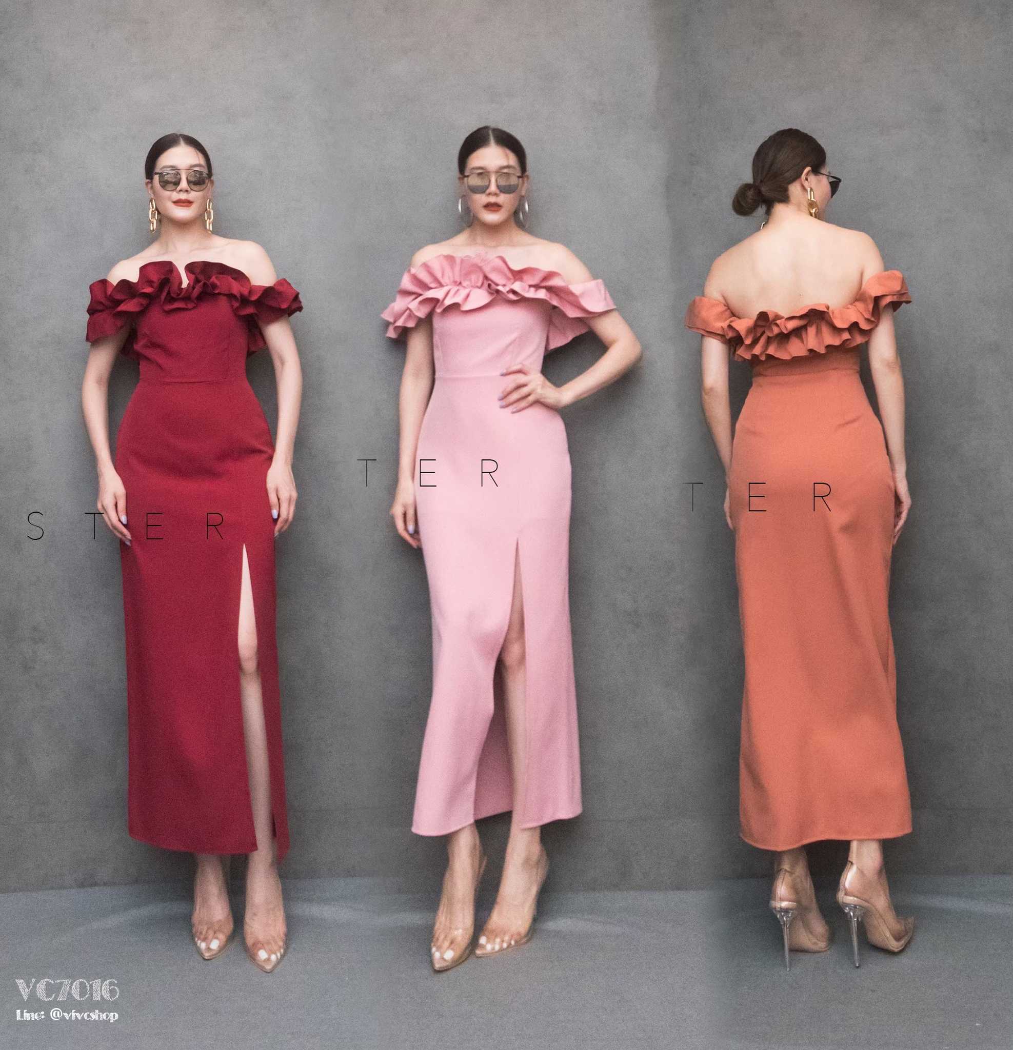 VC7016 GLaMMa SHouLDeR-oFF DReSS