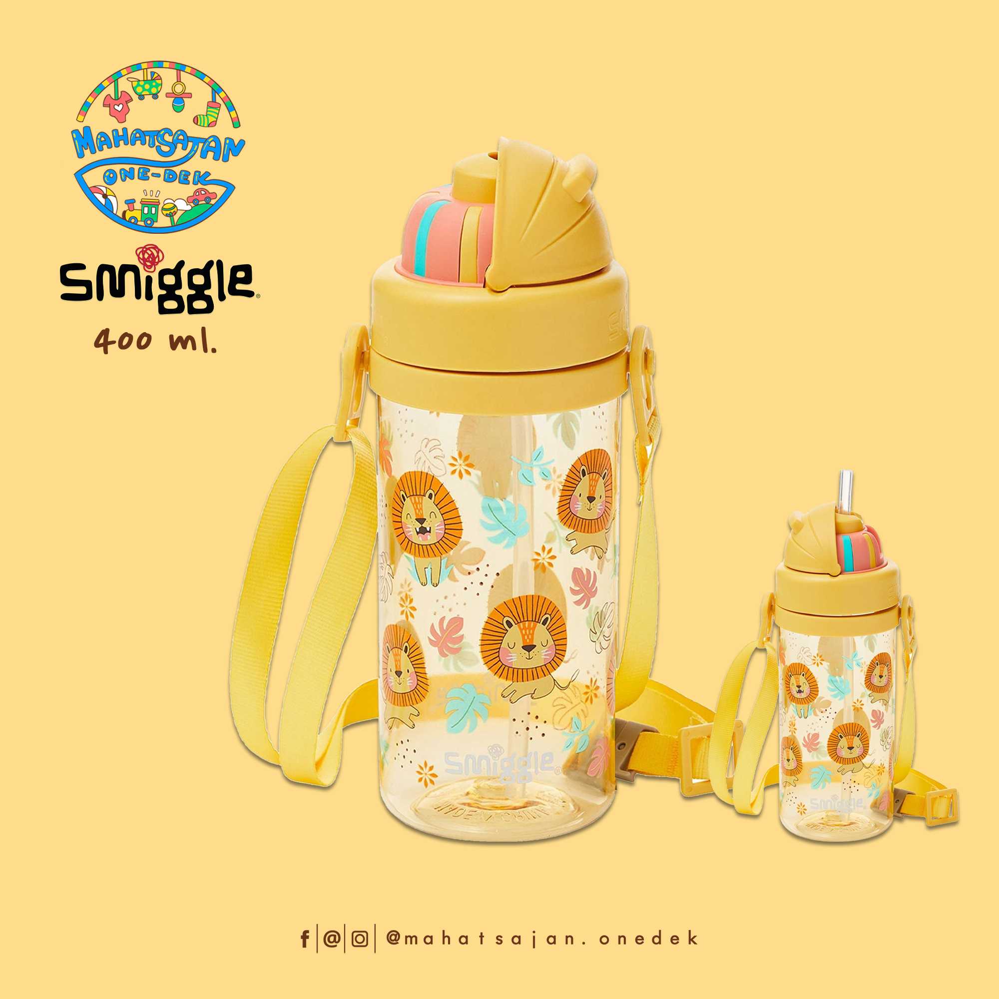 Teeny Tiny Drink Bottle With Strap 400 ml. กระติกน้ำพลาสติก หลอดดูด มีสายสะพาย บรรจุ 400 มล.