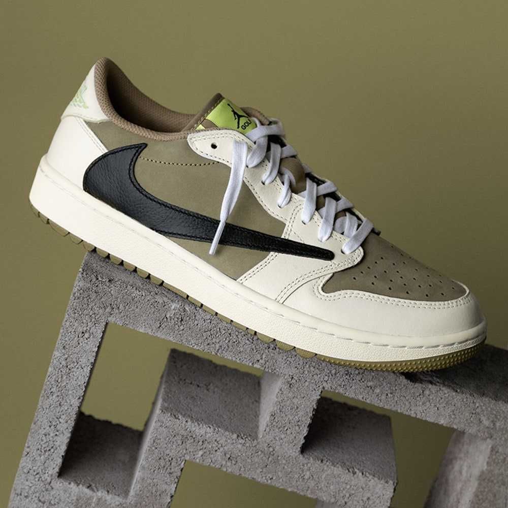 Nike Air Jordan 1 Low Golf Travis Scott Neutral Olive 