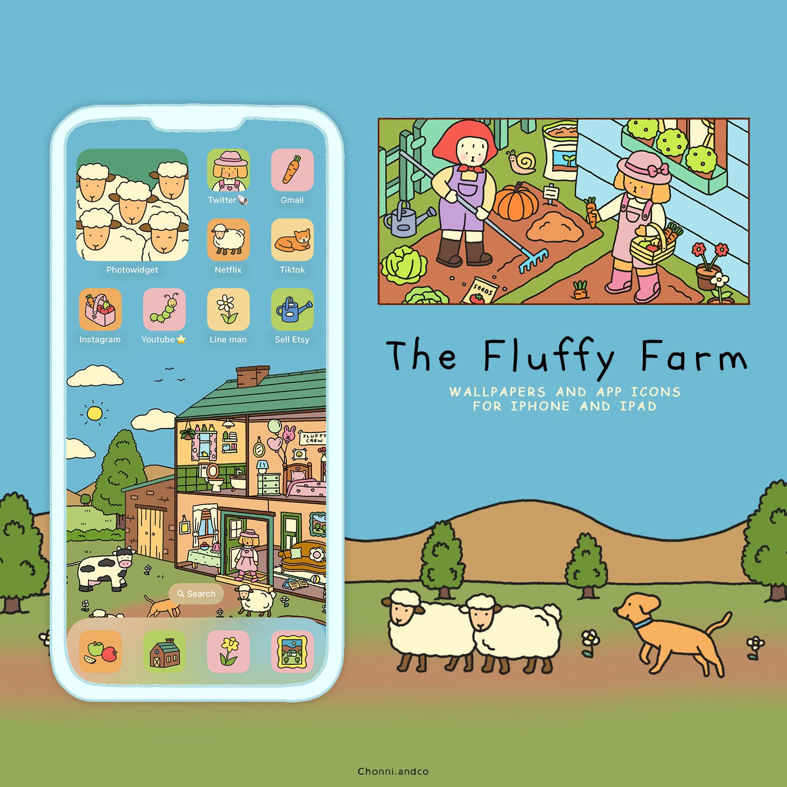 The Fluffy Farm: Iphone and Ipad wallpapers and Icons