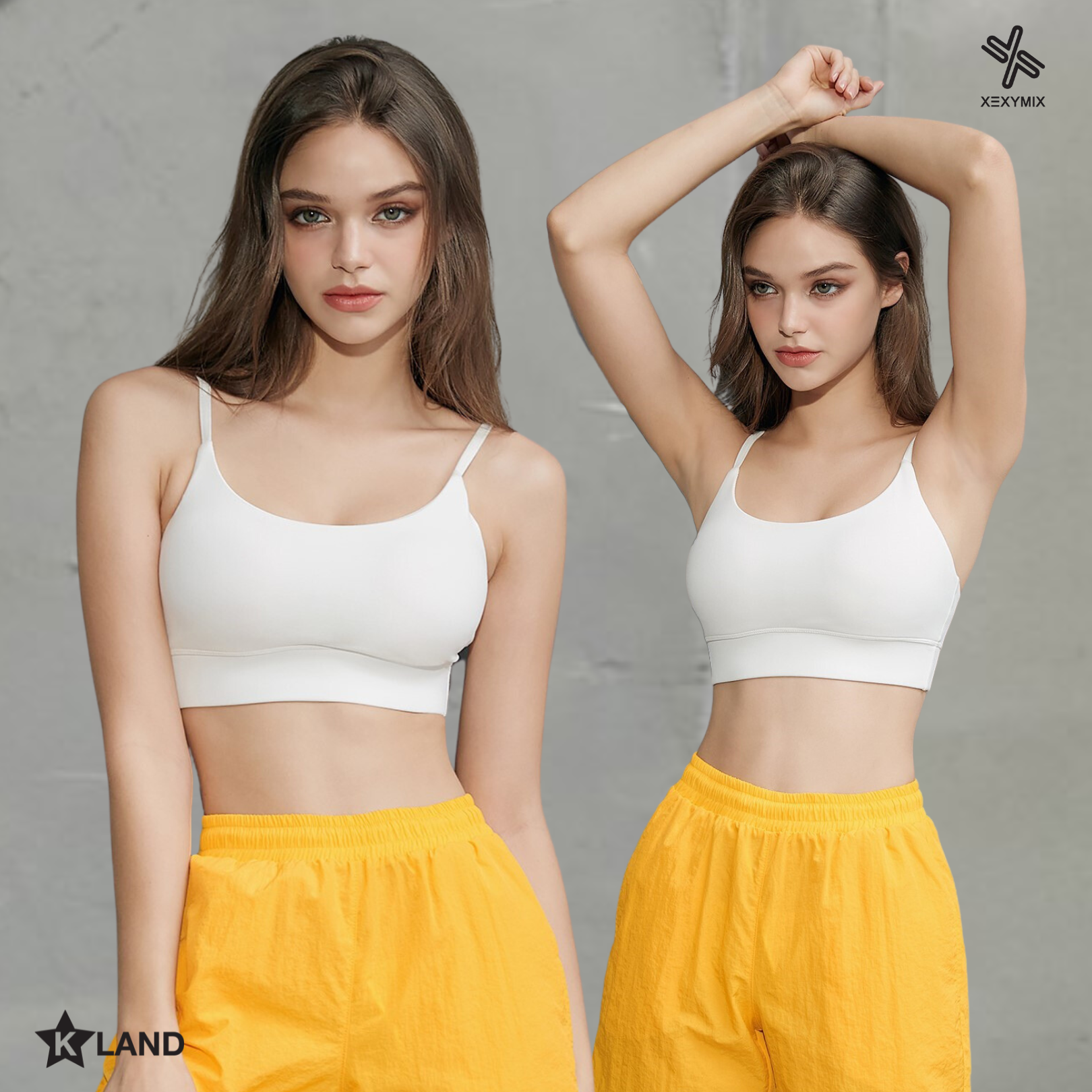 XEXYMIX Heidi Basic Bra Top เสื้อออกกำลังกาย บราท็อป สปอร์ตบรา ( XEX22BT8102W)