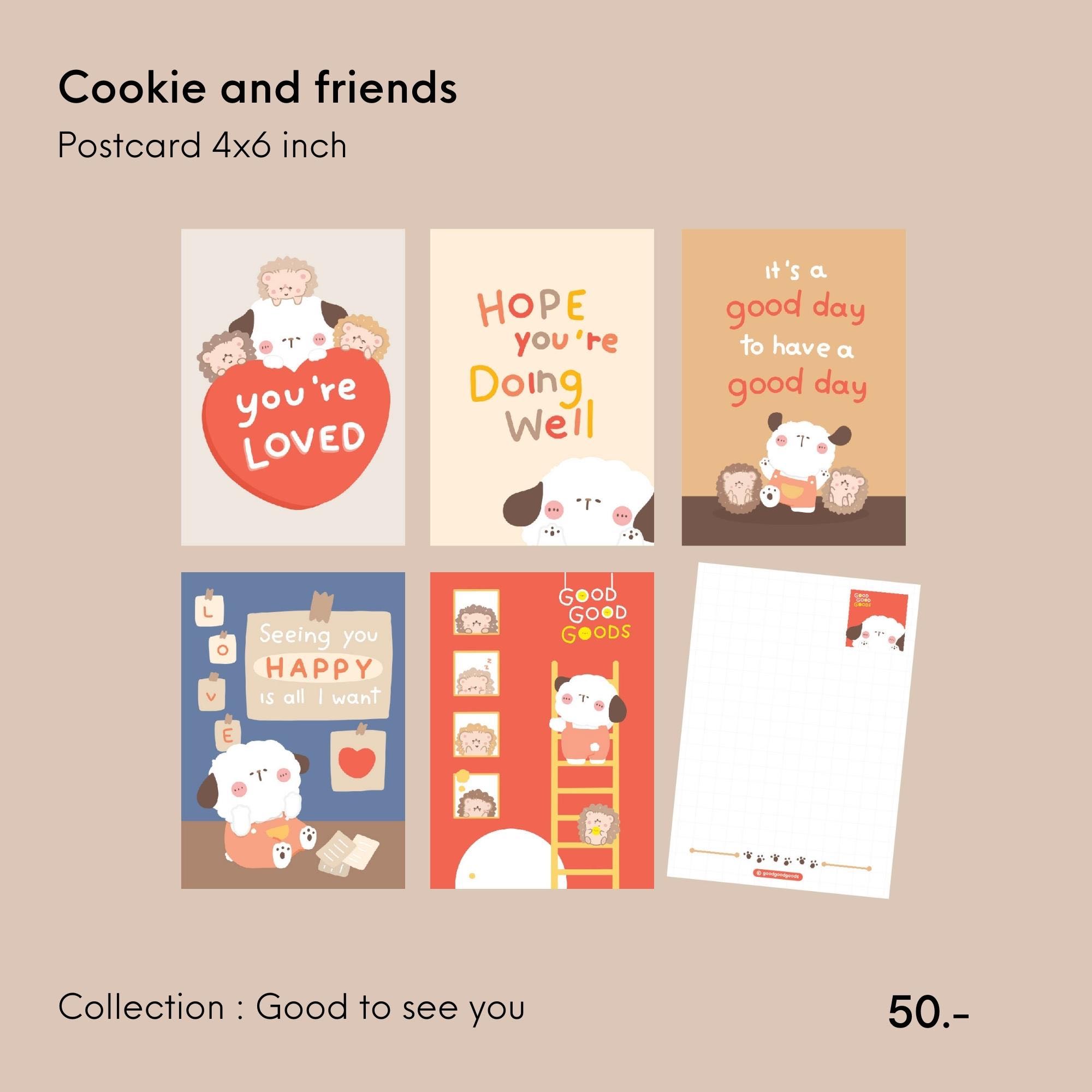 Cookie and friends - Postcard (Good to see you)