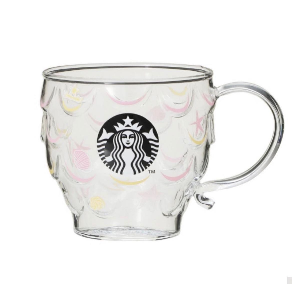 🇯🇵 Japan Starbucks Sea Collection  355ml.   แก้วใสลายนูนเกล็ดเงือกสุดสวย 