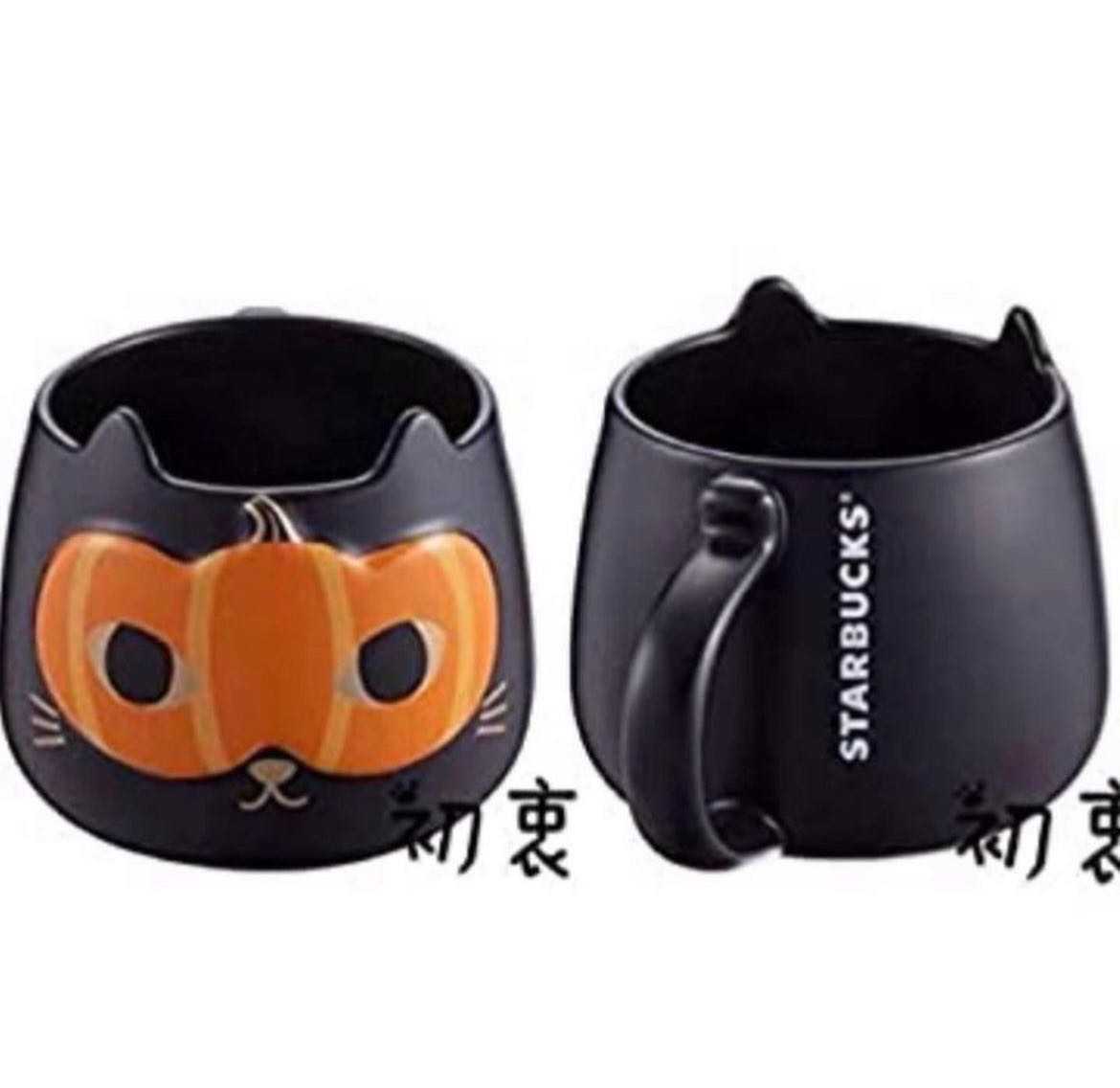  Starbucks Halloween Collection  Halloween  Cat  Costume Mug 12 oz / 355 ml แก้วเซรามิคใบใหญ่