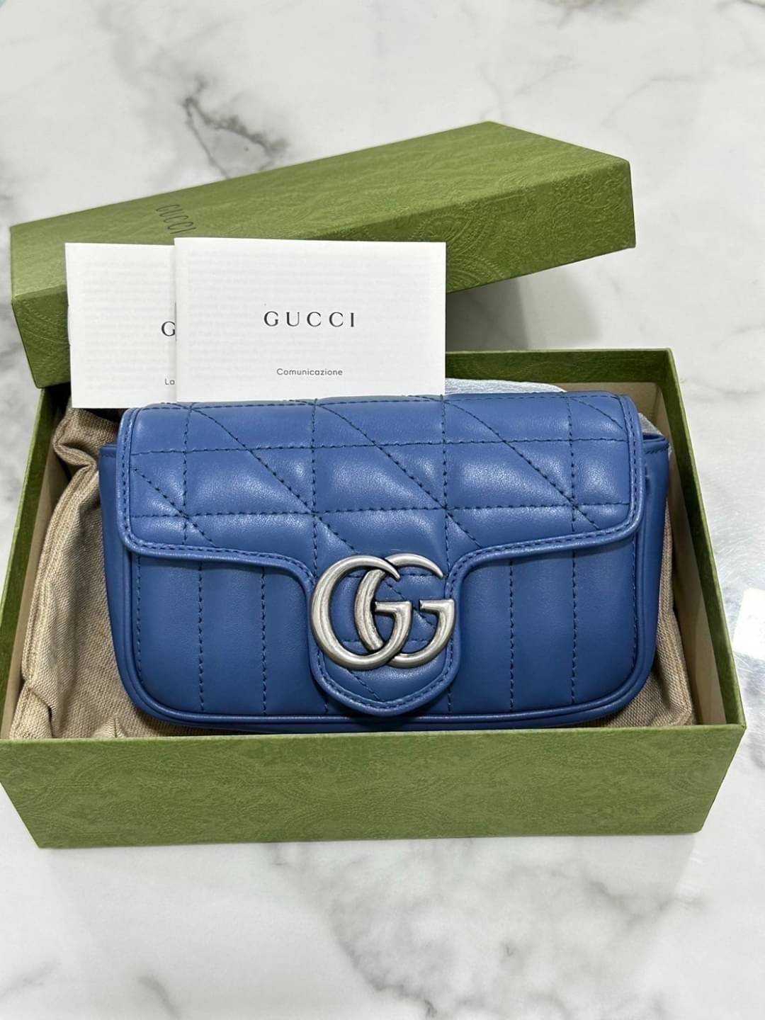 New Gucci Marmont   Supermini Size 6.5 x 4 x 2 นิ้ว