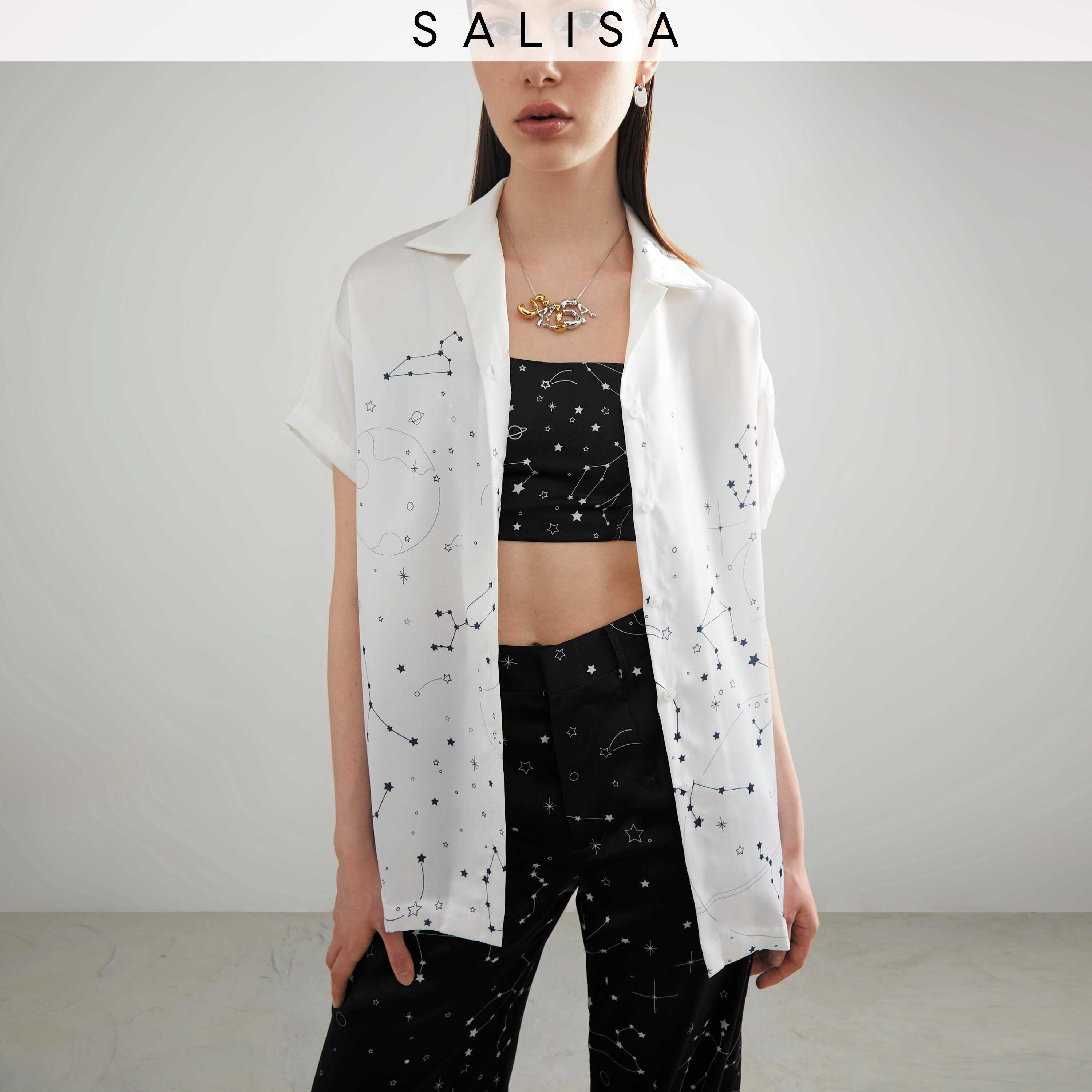 DAD SHIRT Zodiac White Loose-Fit